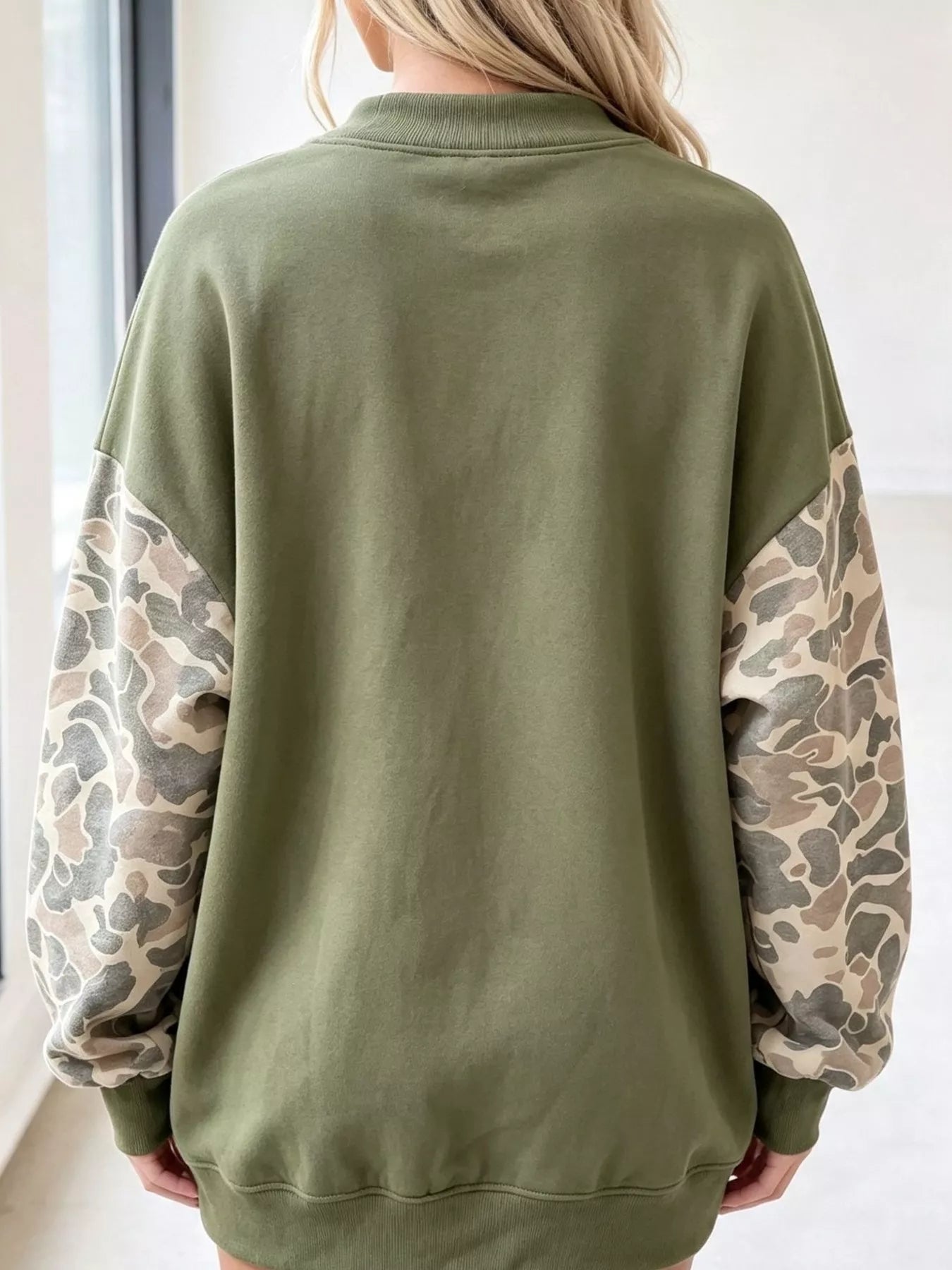Trendsi Camouflage Long Sleeve Sweatshirt -