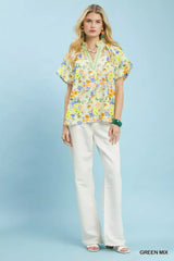 Trendsi Umgee Watercolor Floral Top -