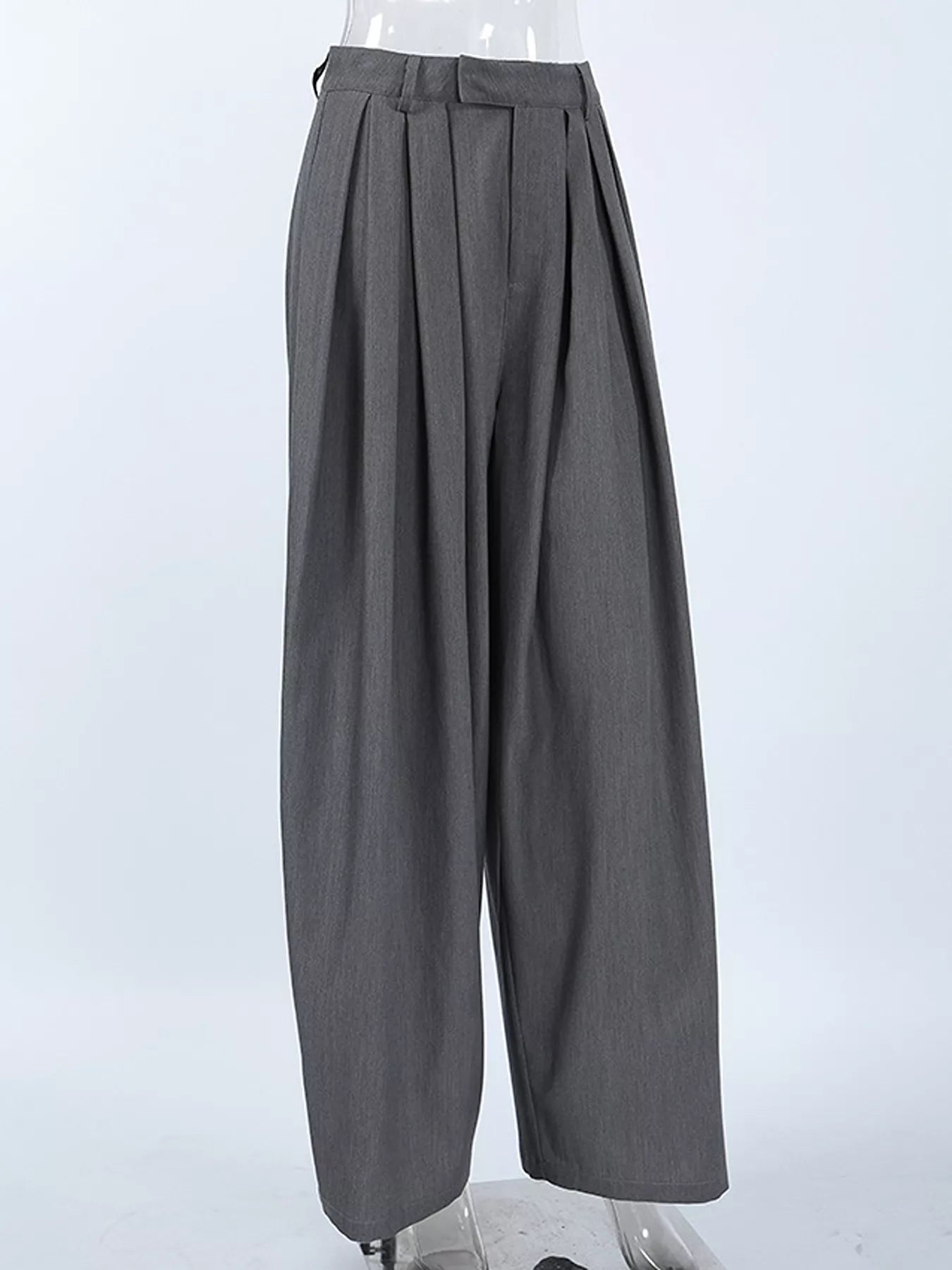 Trendsi High-Waisted Wide-Leg Pleated Pants -