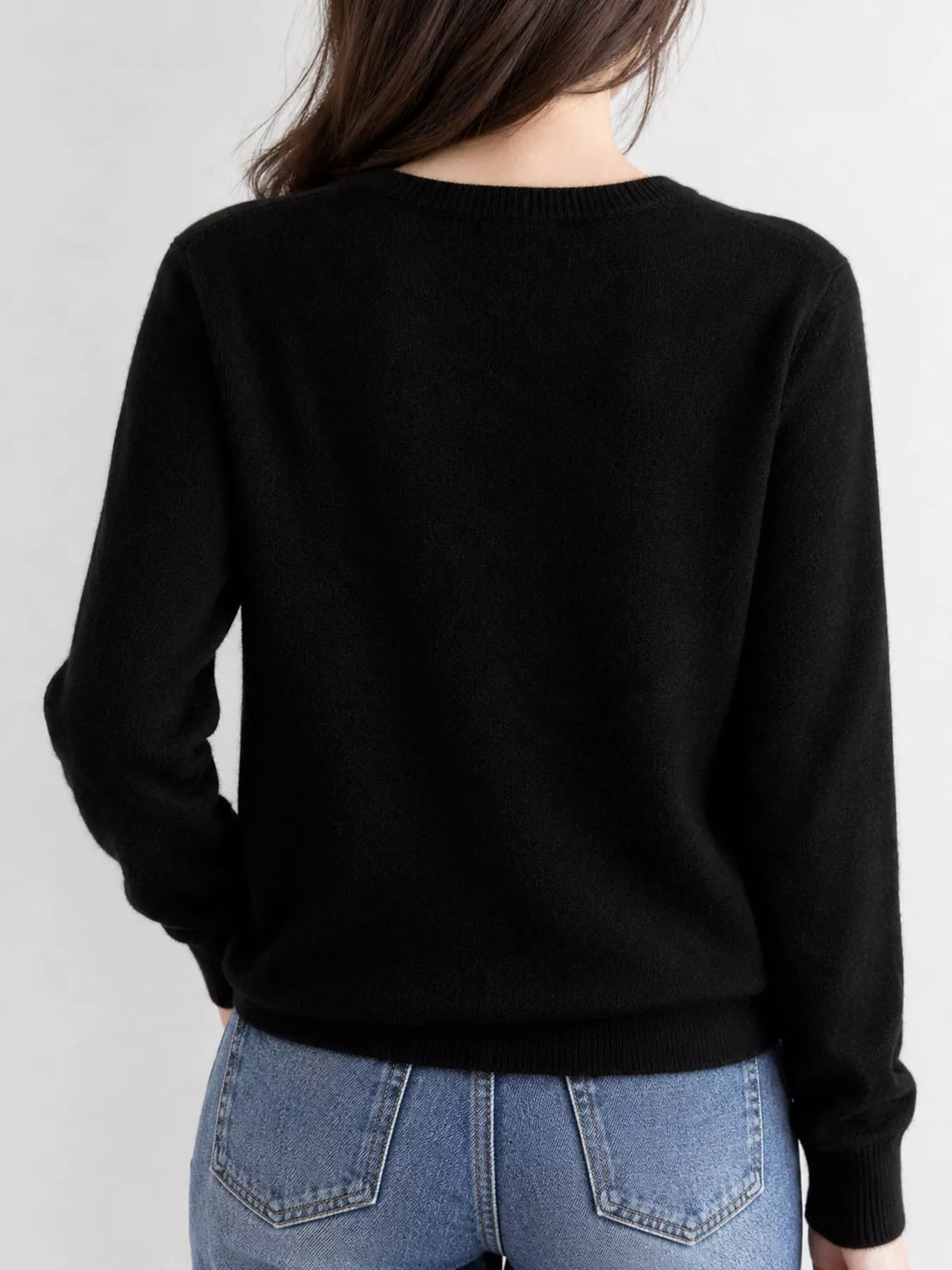 Button-down cardigan, black back