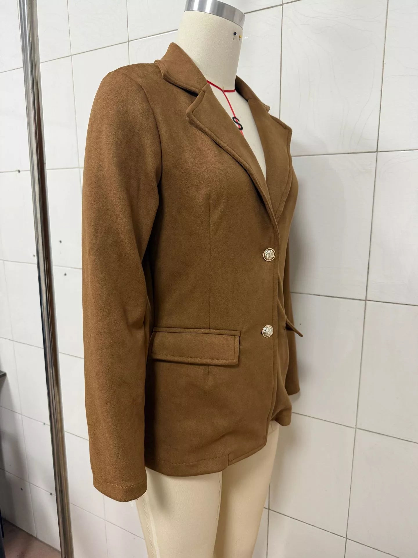 Trendsi Single-Breasted Lapel Collar Blazer -