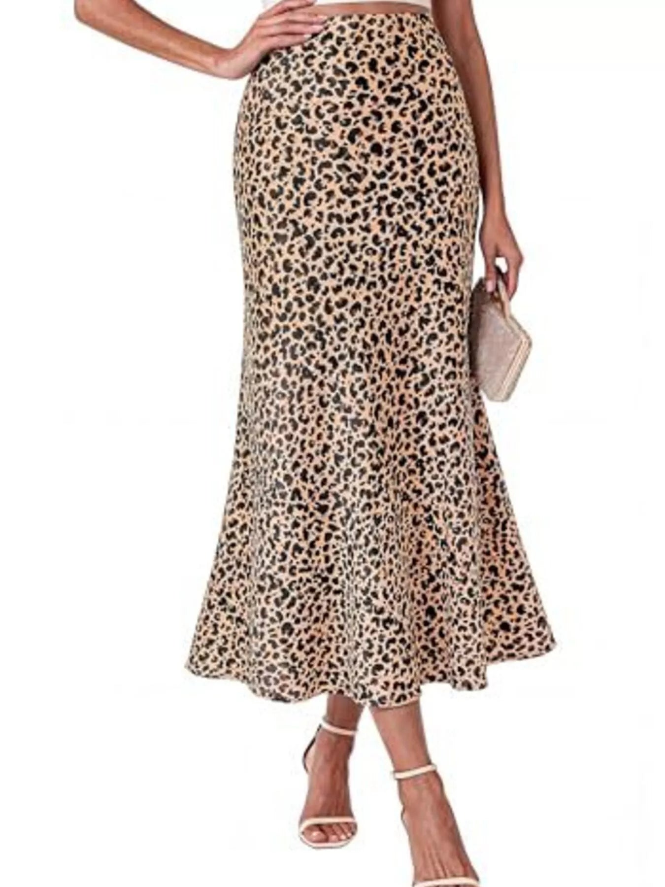 Trendsi High-Waisted Mermaid Midi Skirt -