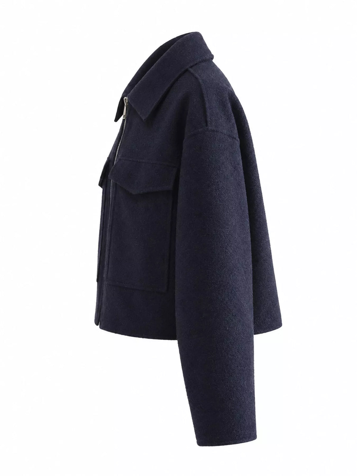 Zip-Up Cropped Jacket — side view