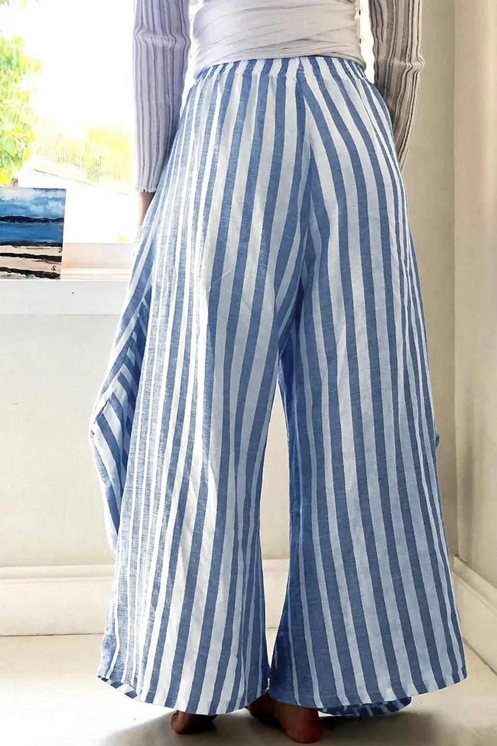 Trendsi Striped Wide-Leg Pants -