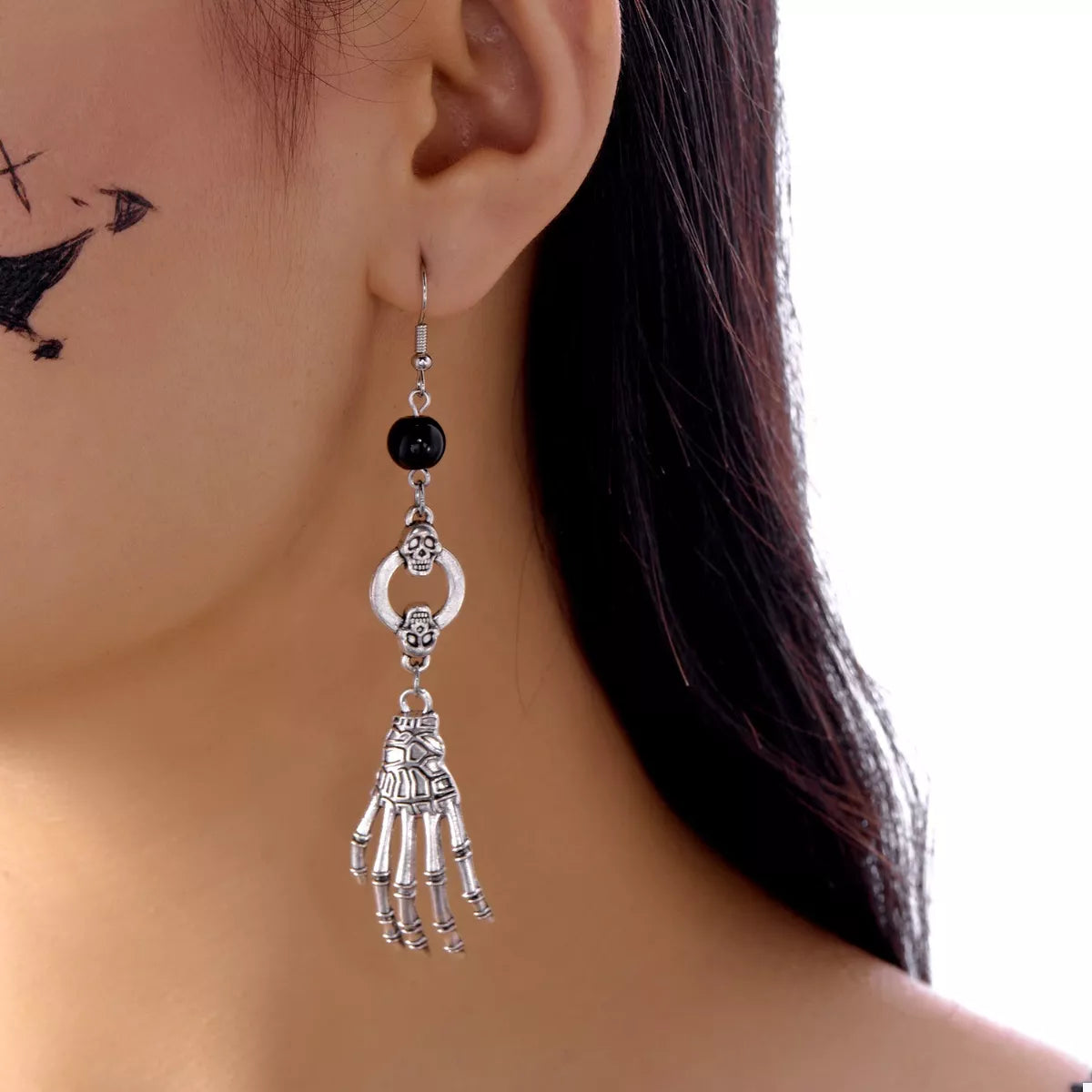 Trendsi Halloween Skeleton Hand Drop Earrings -