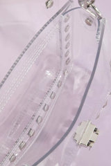 Trendsi Fame Clear Studded Crossbody Stadium Bag With Chain Strap -