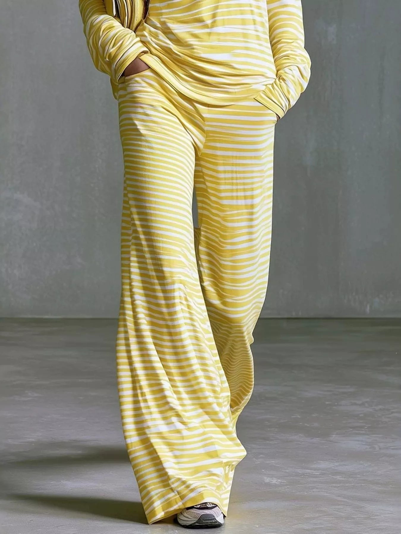 Trendsi Striped Boat Neck Top and Pants Set -