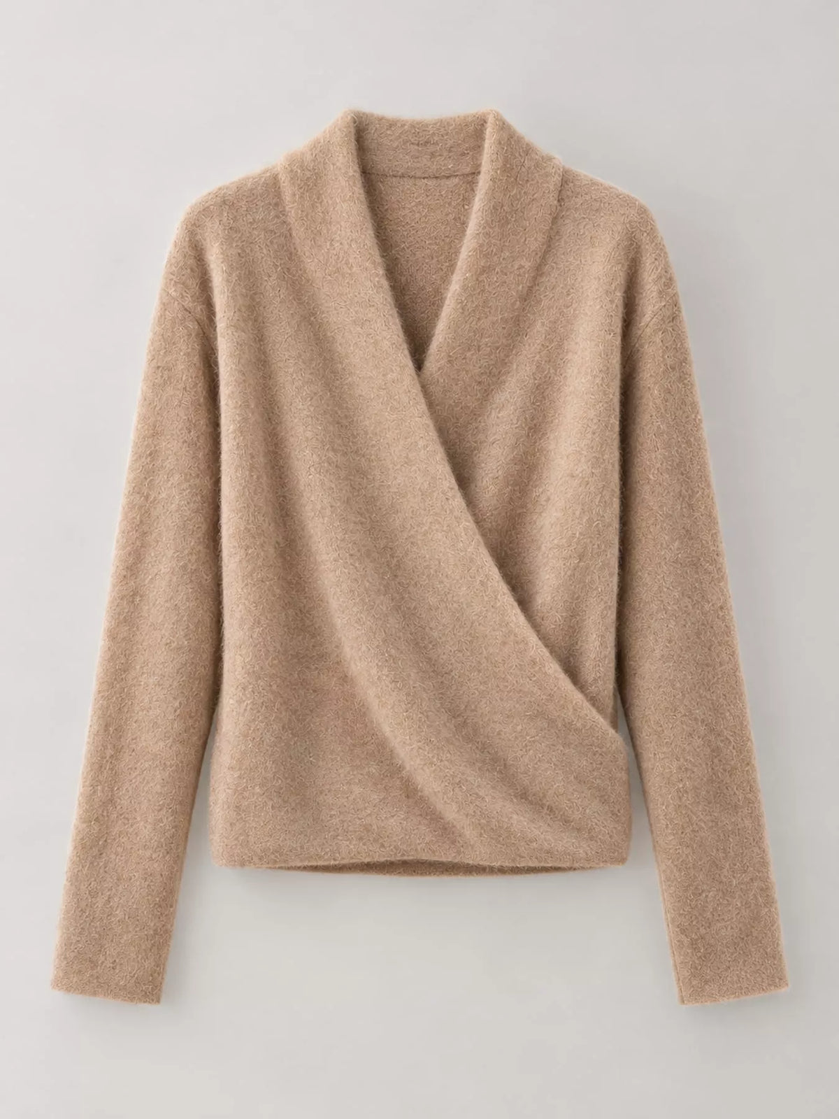 Surplice Long Sleeve Sweater — garment front