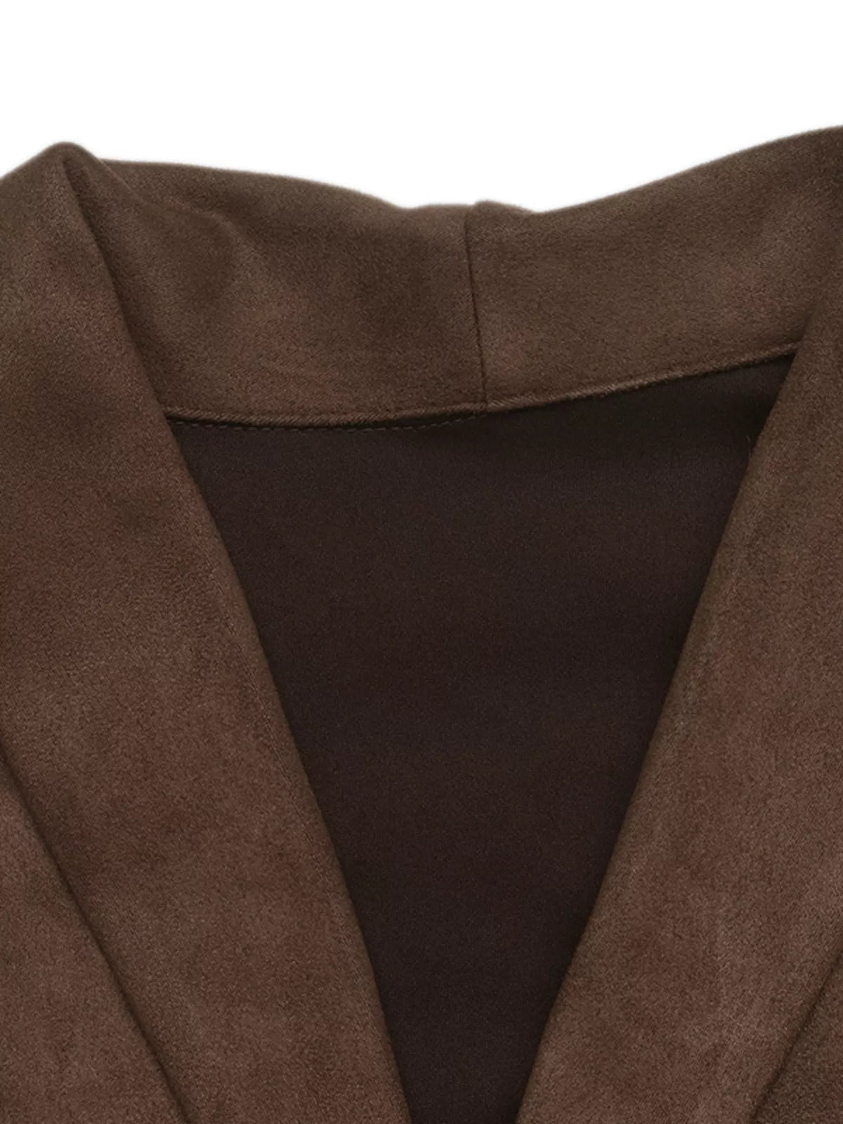 Trendsi Button-Front Long Sleeve Blazer Dress -
