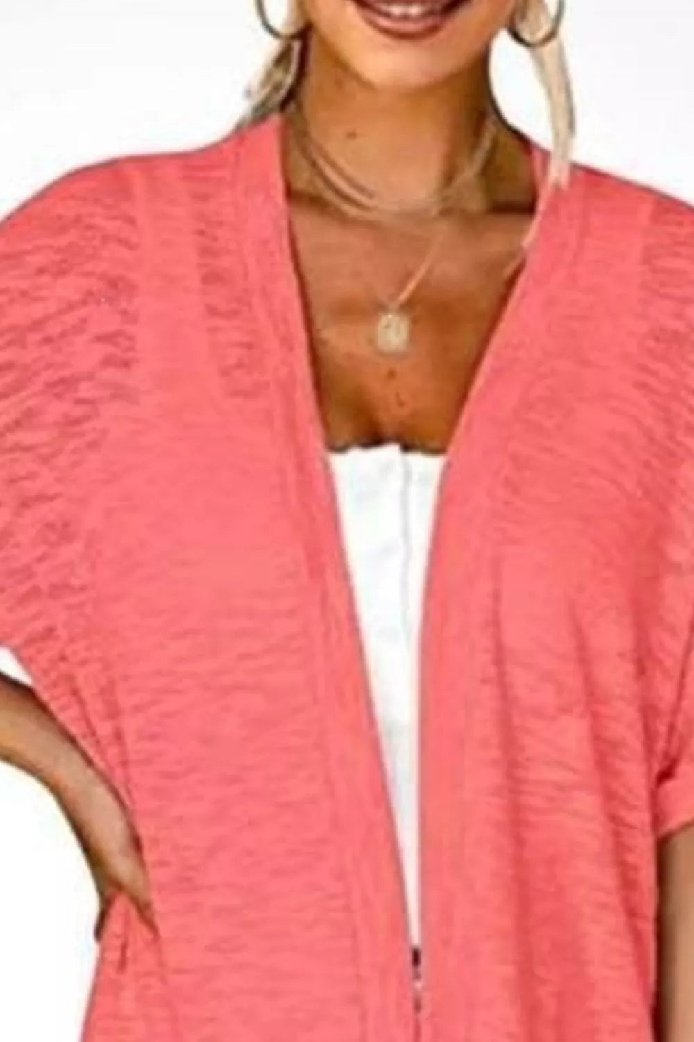 Trendsi Side Sit Open Front Cardigan -