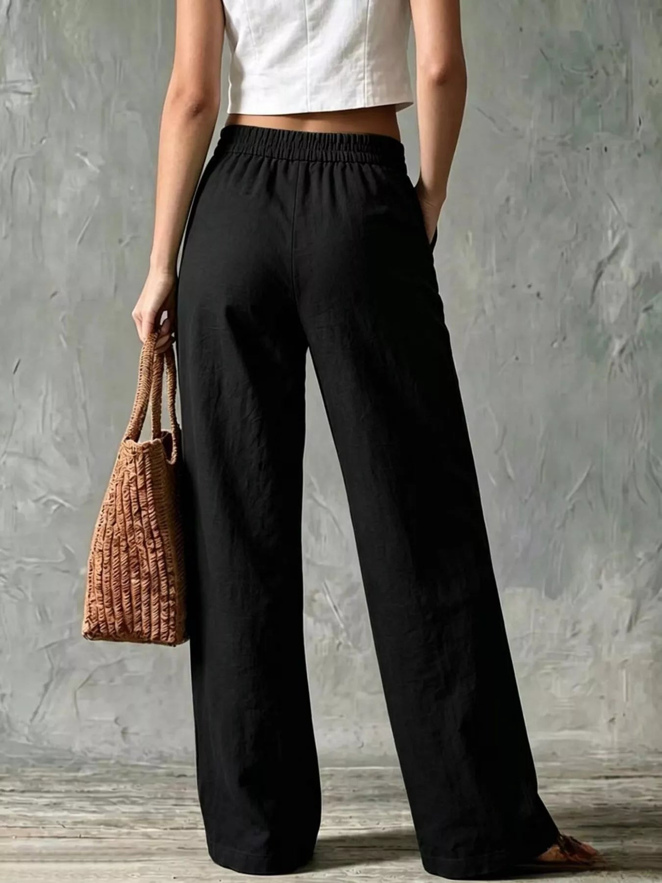 Trendsi Full Size Wide Leg Pants Plus Size -