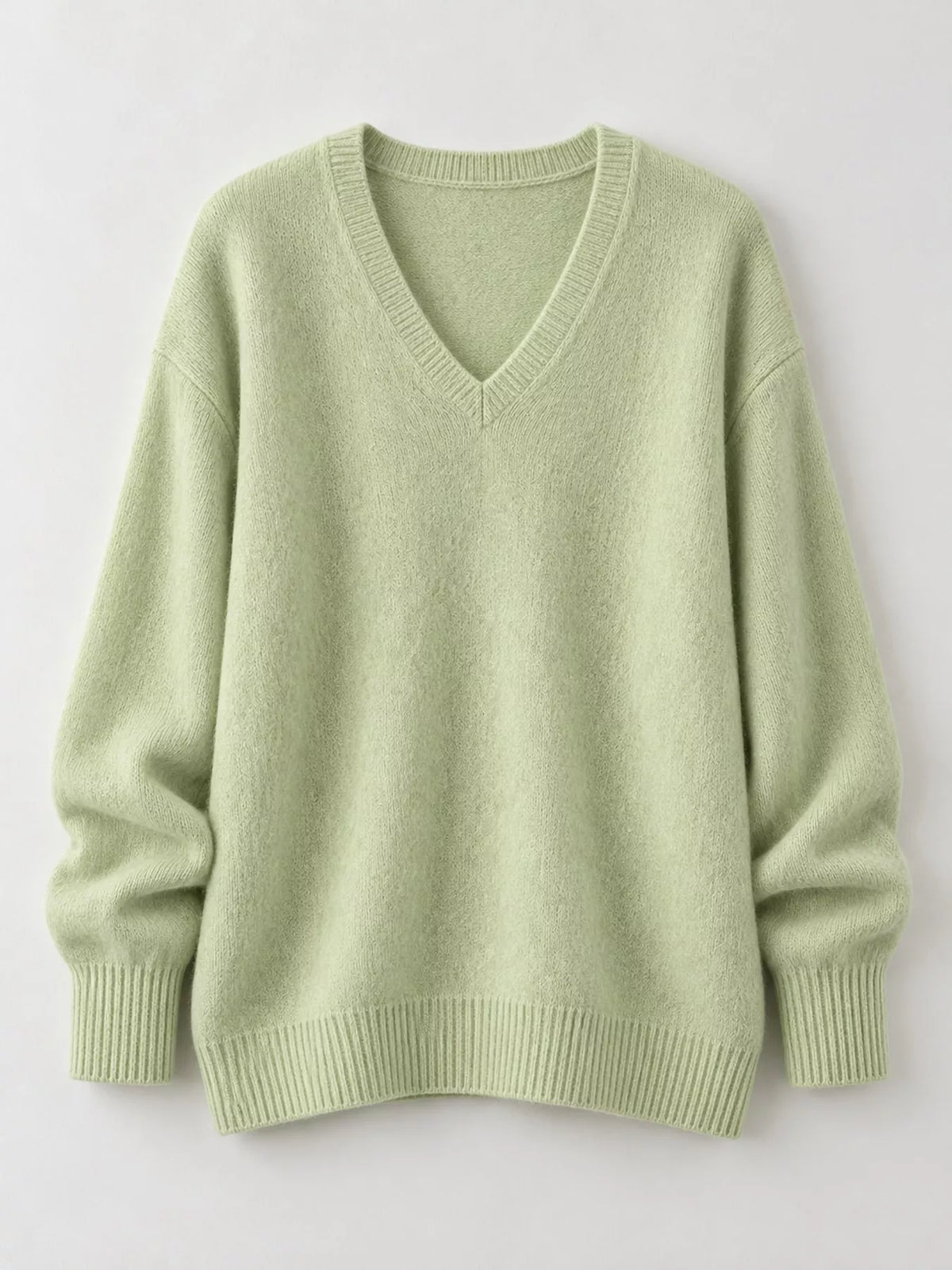 Light green v-neck sweater