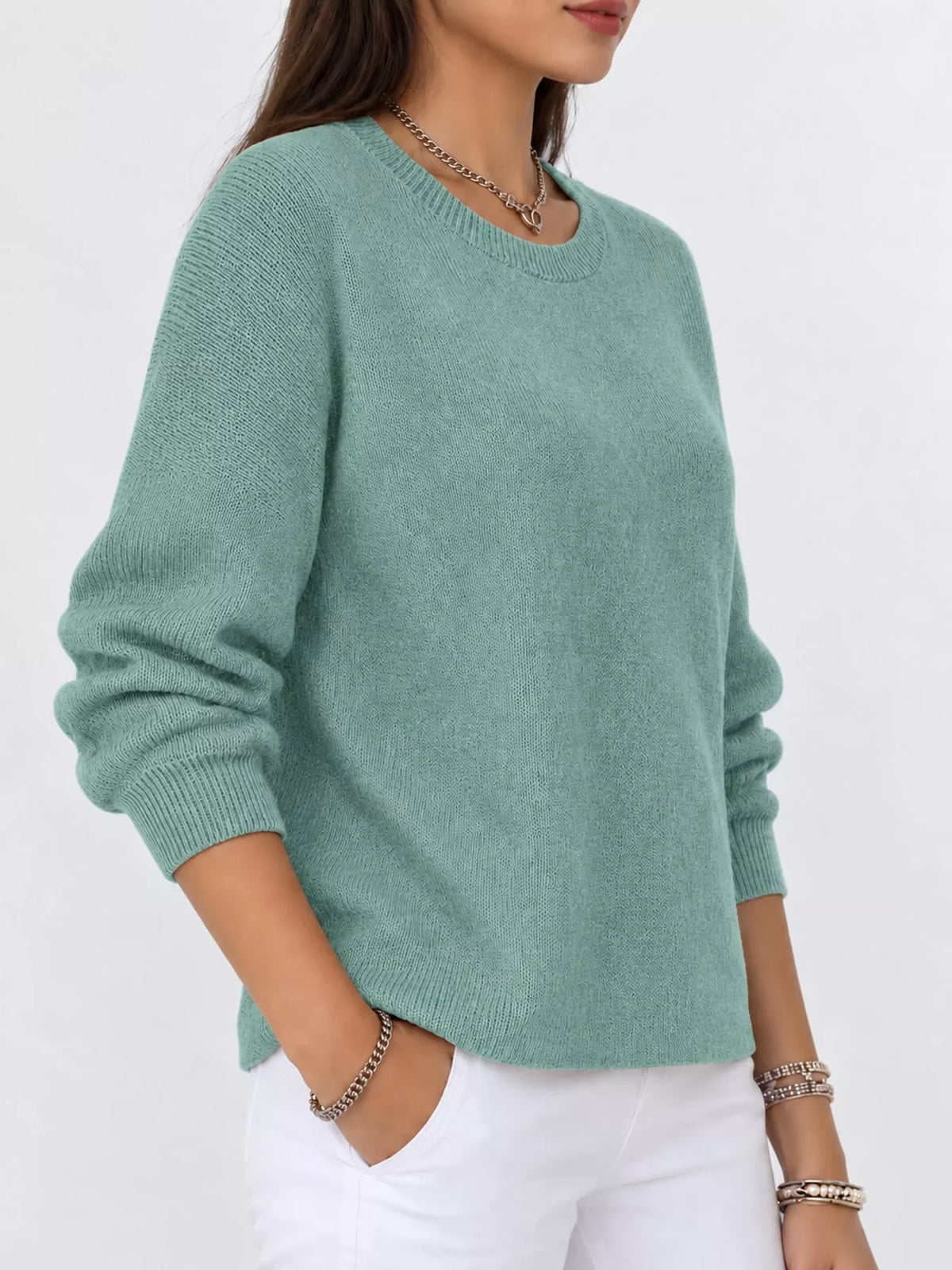 Light Green crew neck sweater