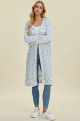 Trendsi Double Take Full Size Open Front Longline Cardigan -