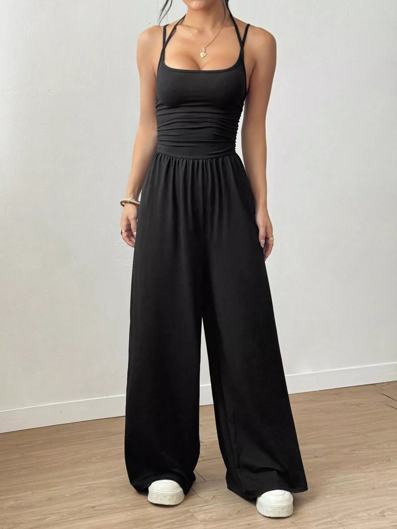 Trendsi Spaghetti Strap Wide-Leg Jumpsuit -