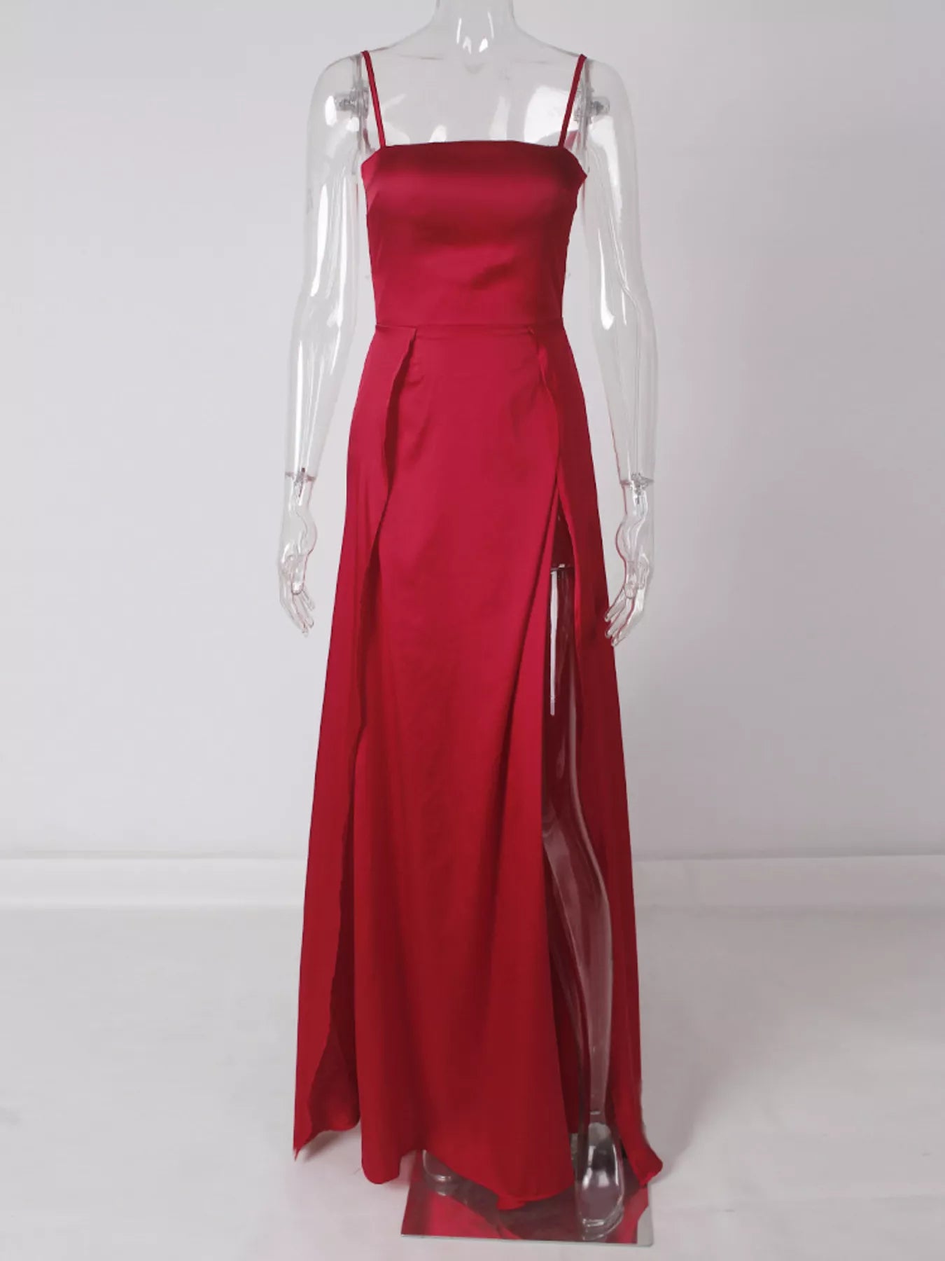 Trendsi Spaghetti Strap High-Slit Maxi Dress -