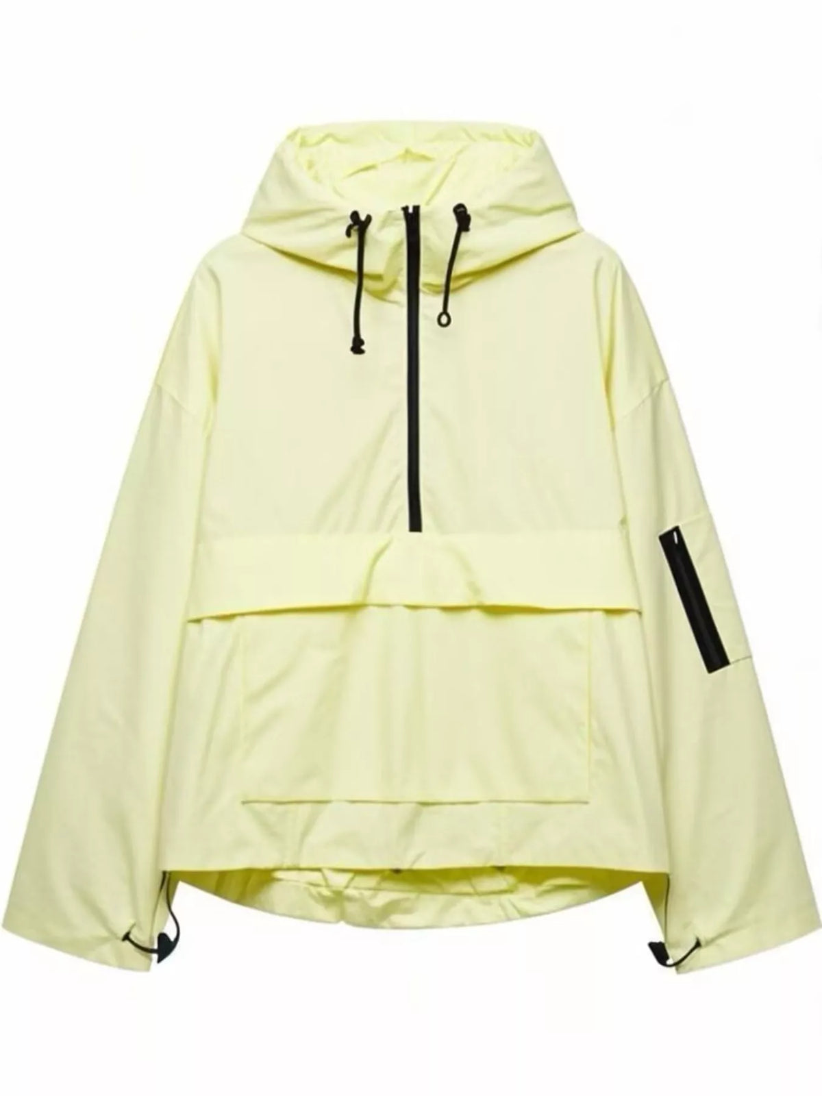 Half-Zip Hooded Anorak Jacket — garment front