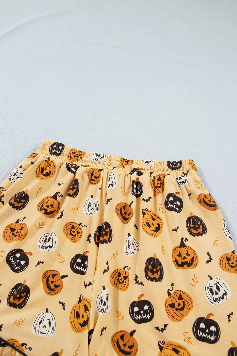 Trendsi Halloween Pumpkin Print Long Sleeve Two Piece Lounge Set -