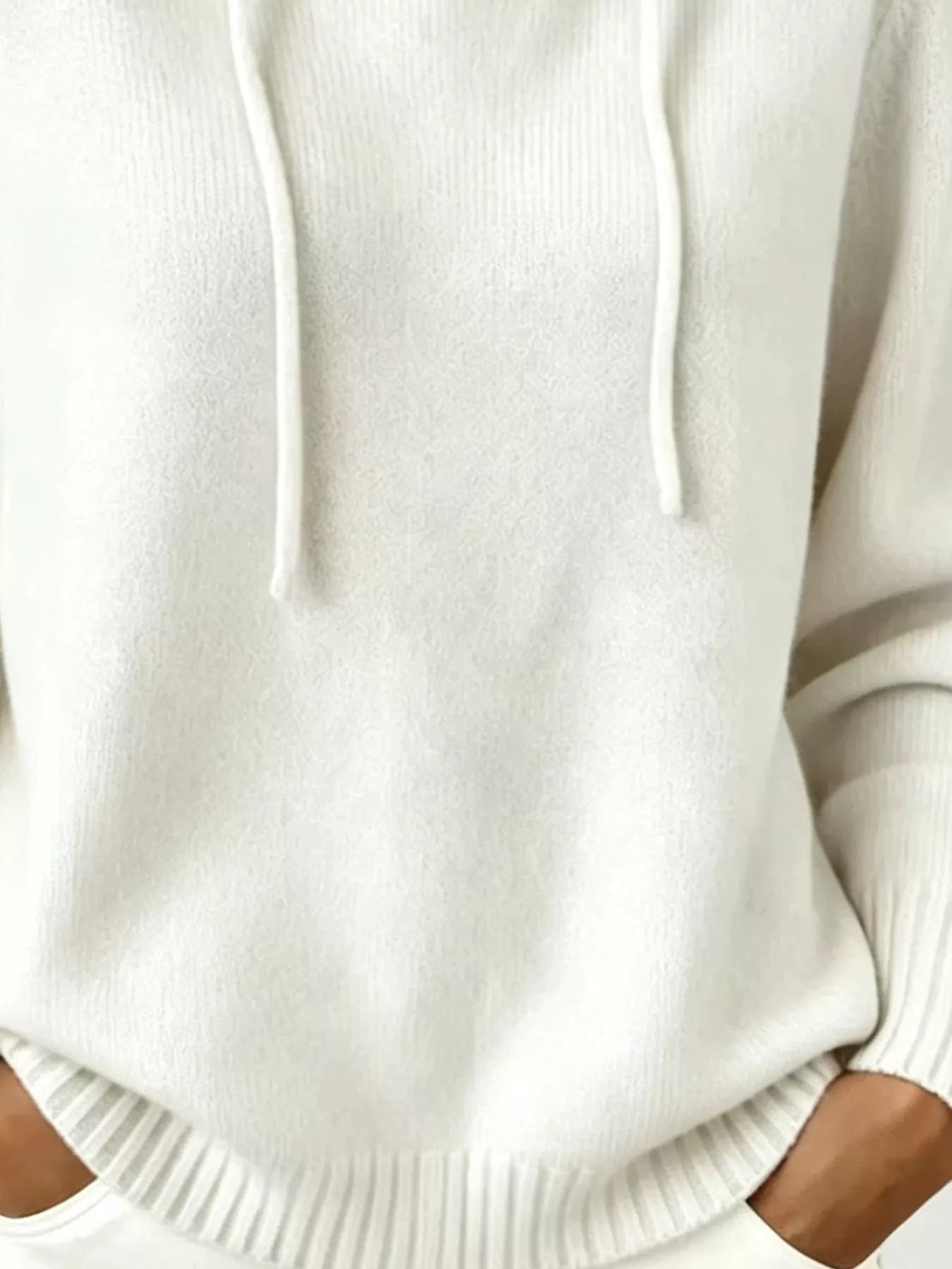 Trendsi Cozy Ribbed Long‑Sleeve Hooded Sweater -
