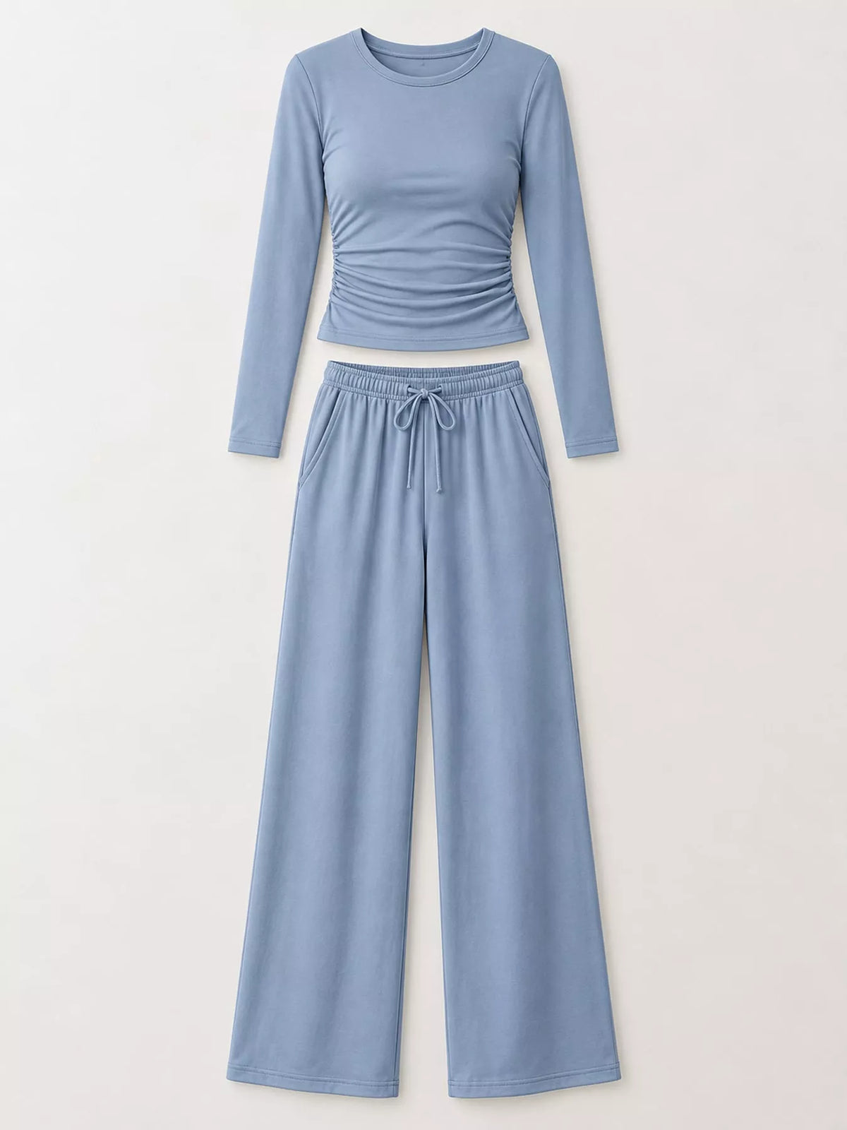 Wide-leg top and pants set, product view