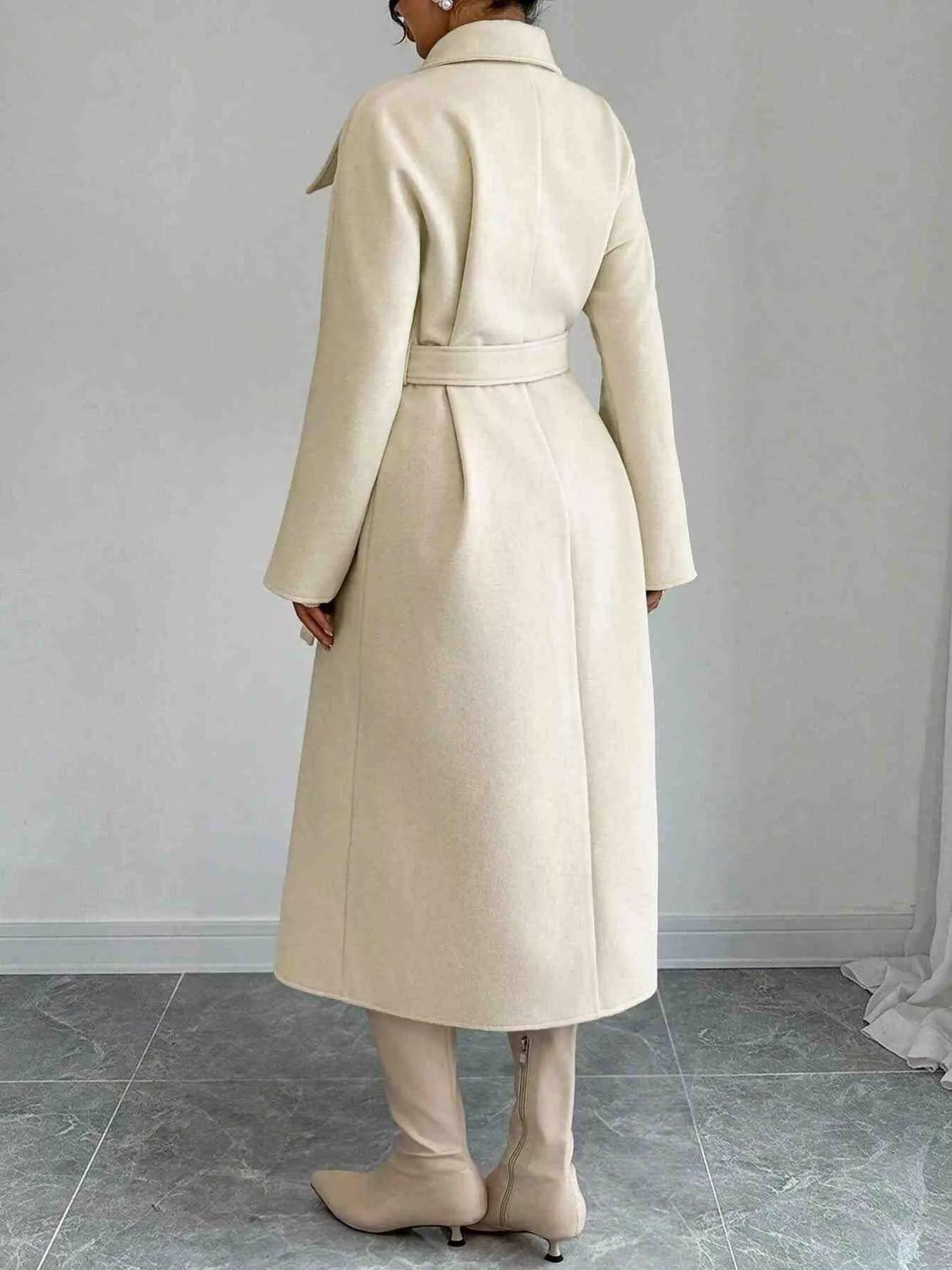 Trendsi Double-Breasted Longline Coat -