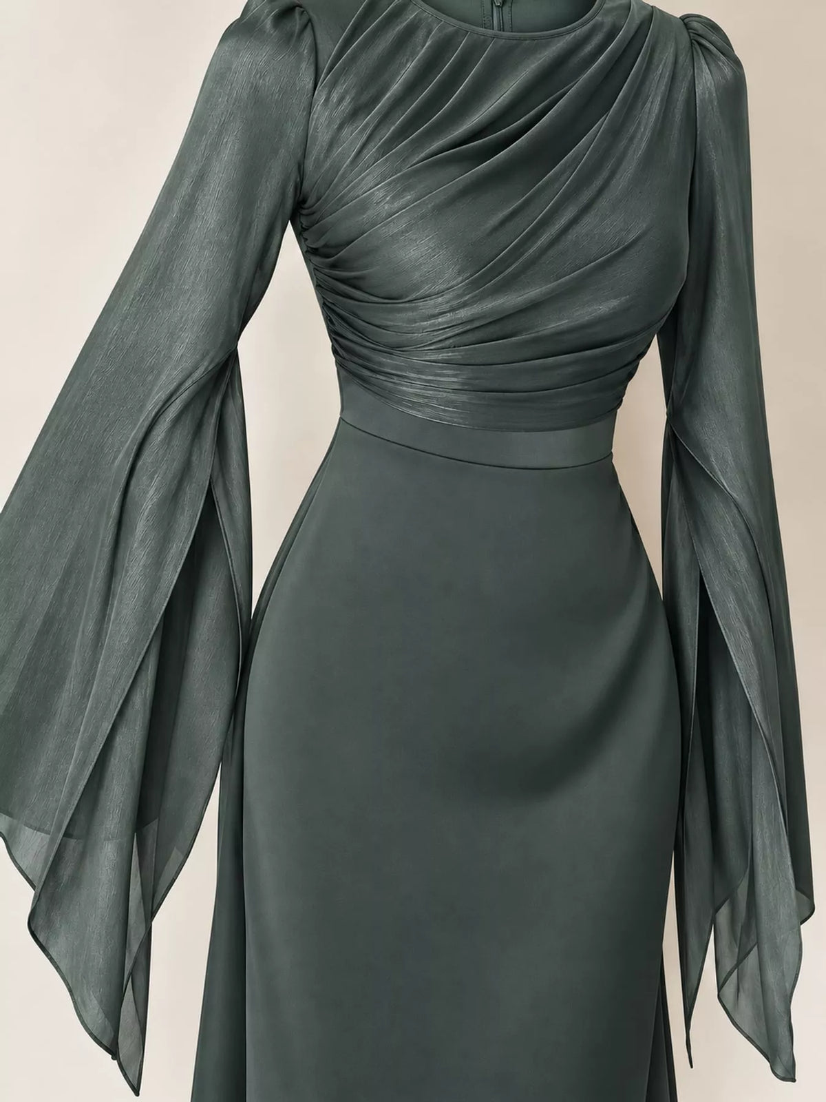 Round Neck Maxi Dress — construction details