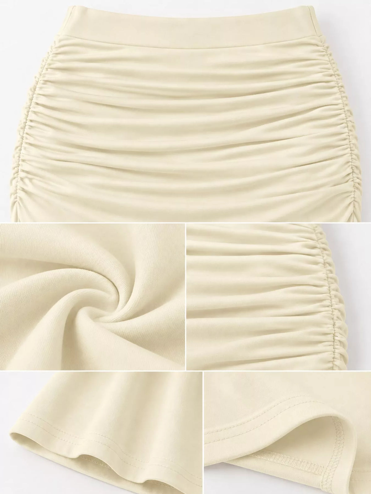 Ruched Maxi Skirt — construction details