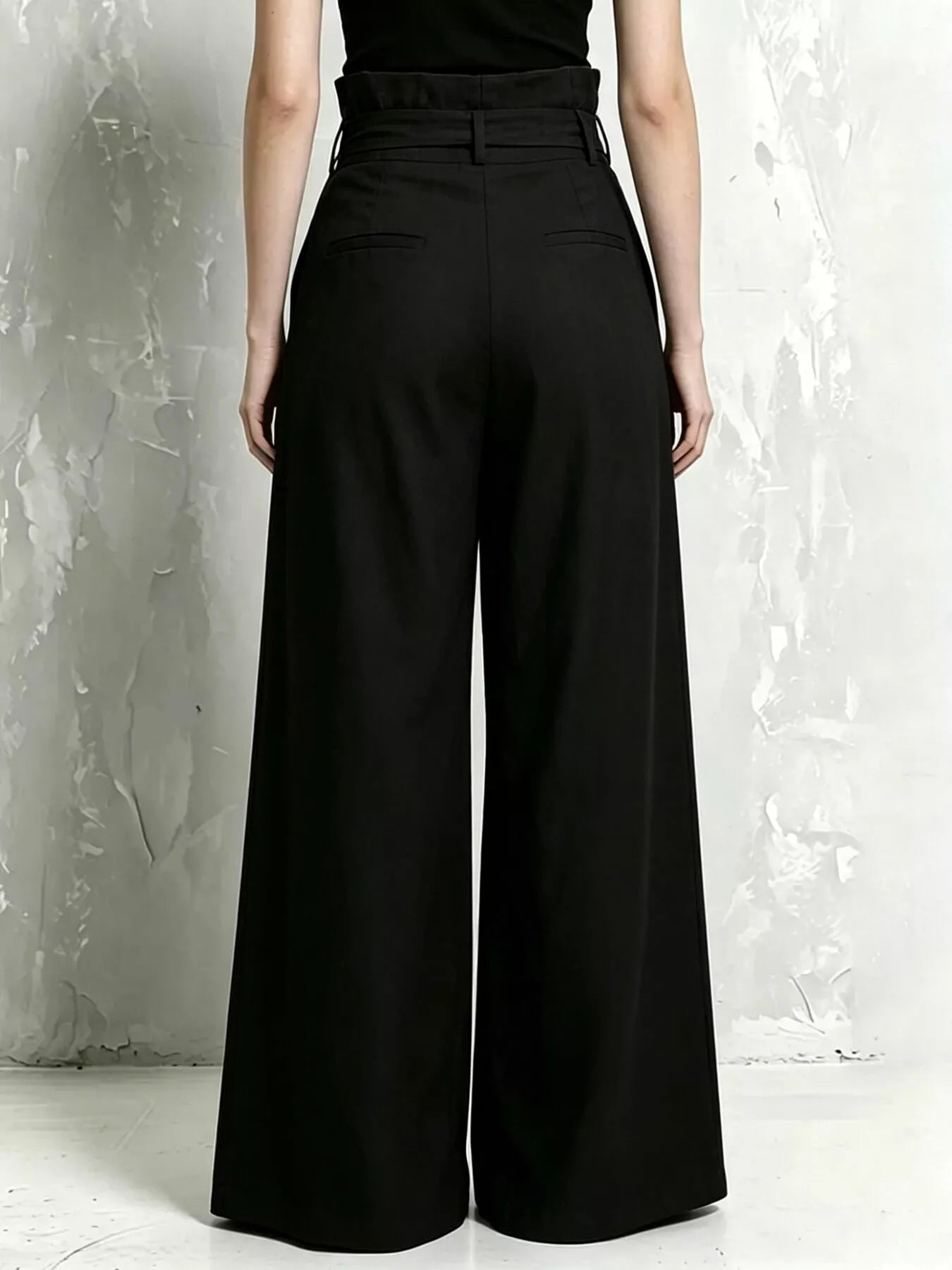 Trendsi Full Size Wide-Leg Paperbag Waist Pants Plus Size -