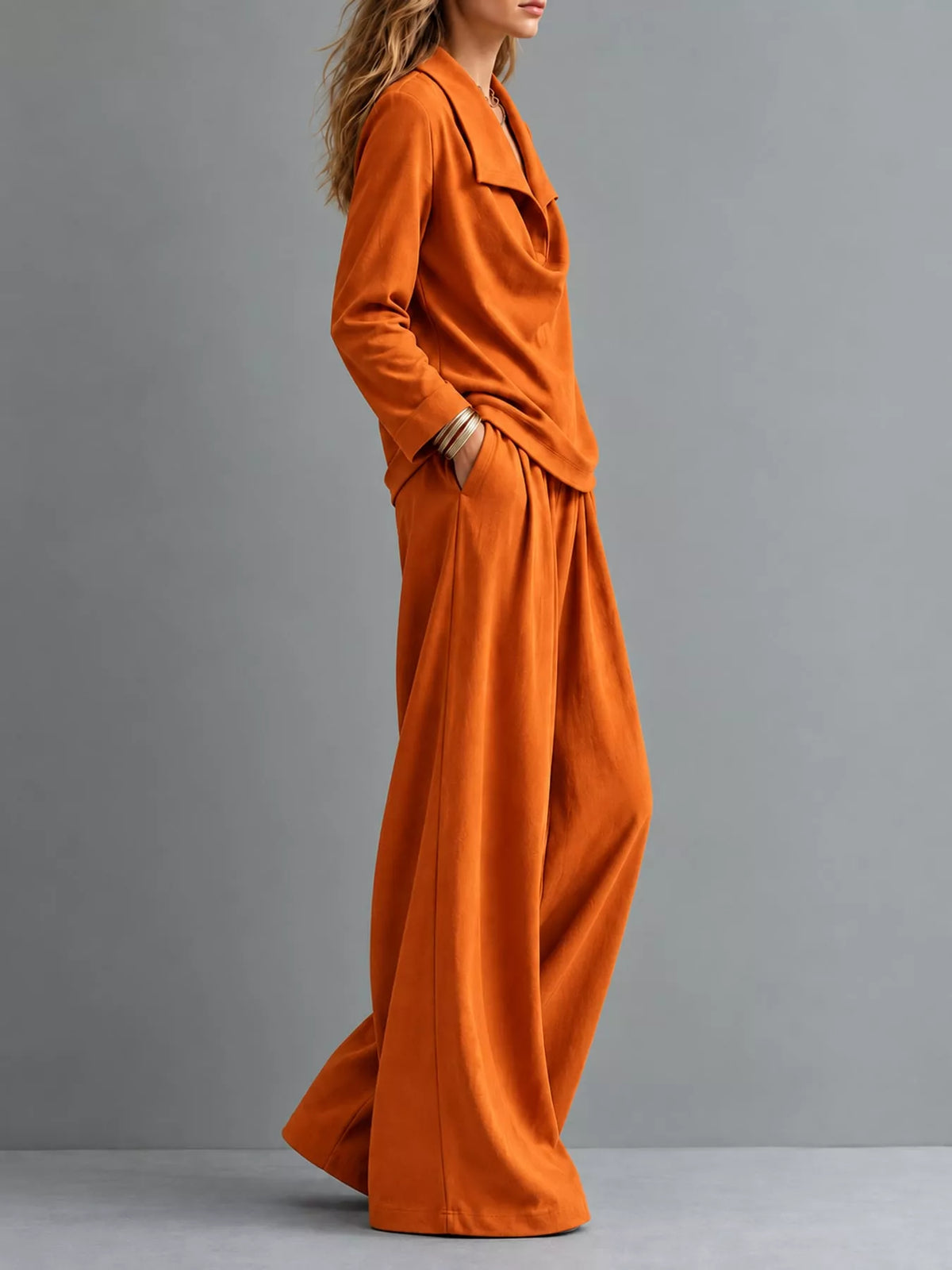 Top and Wide-Leg Pants Set — side view