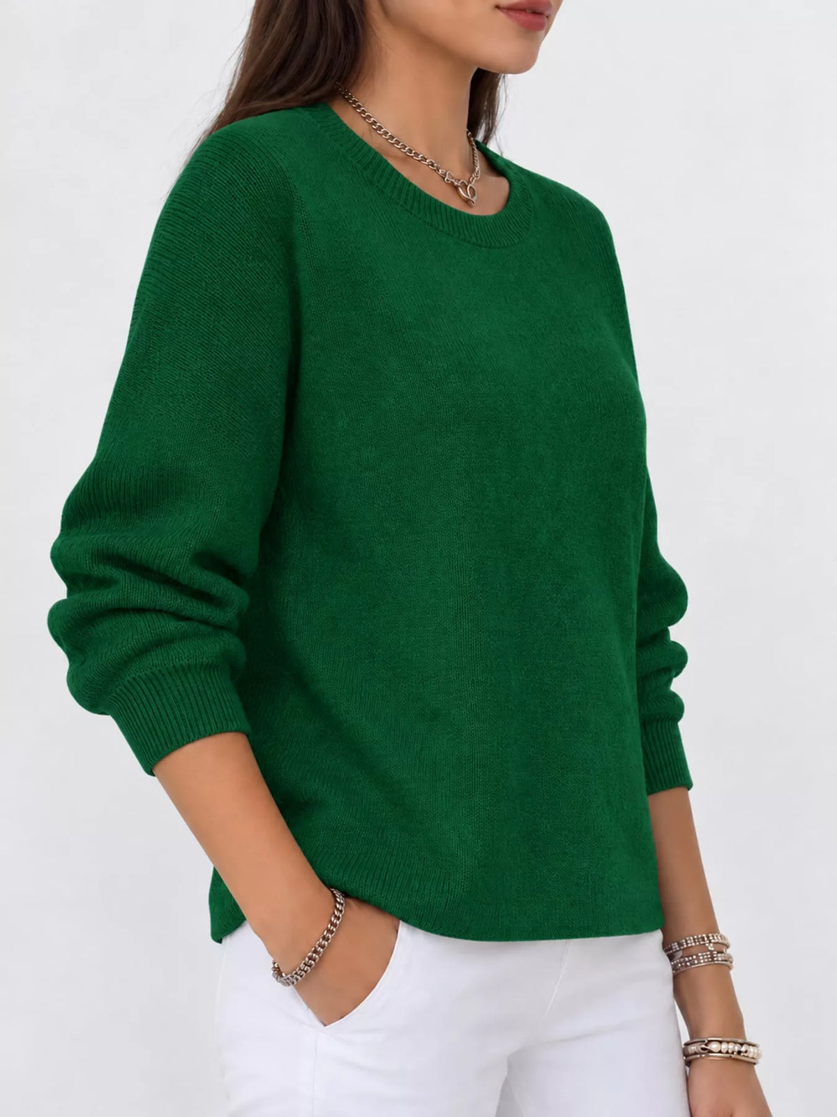 Christmas Green crew neck sweater