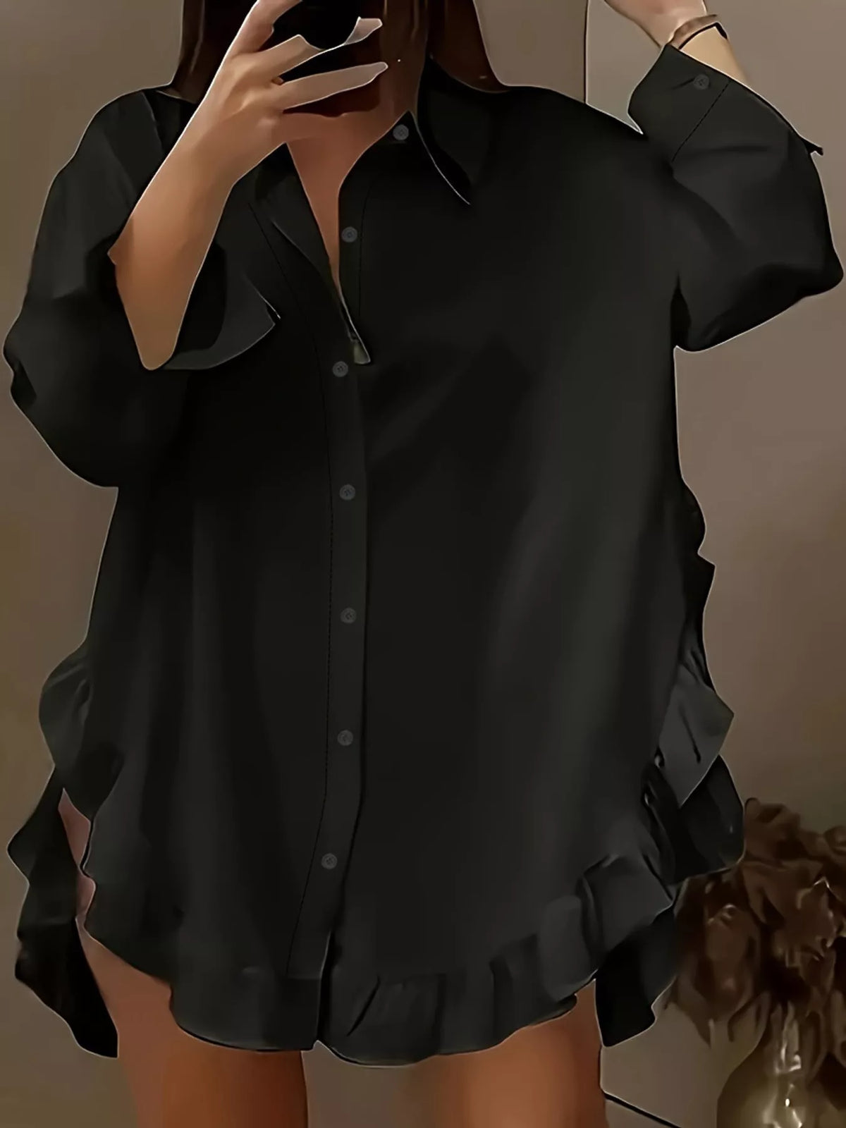 Black long-sleeve shirt