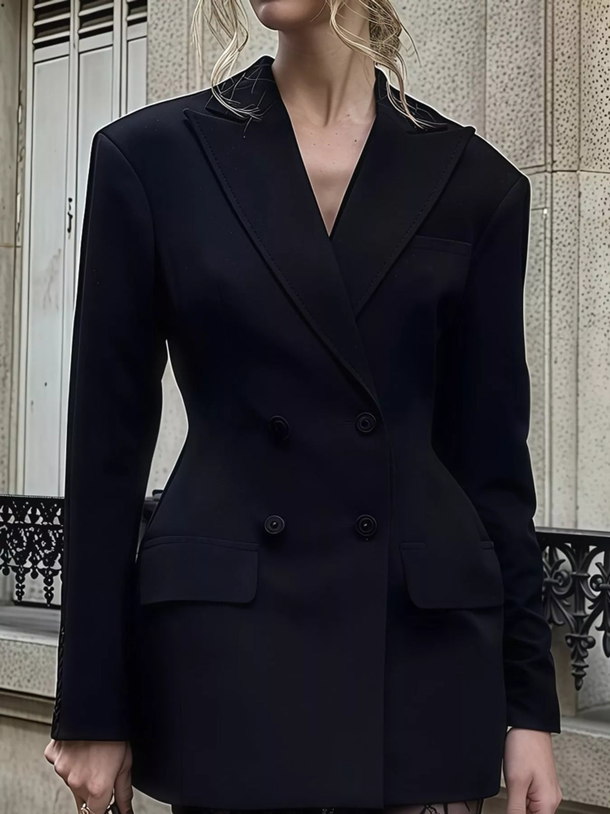 Collared long sleeve maxi outfit set, construction and design details