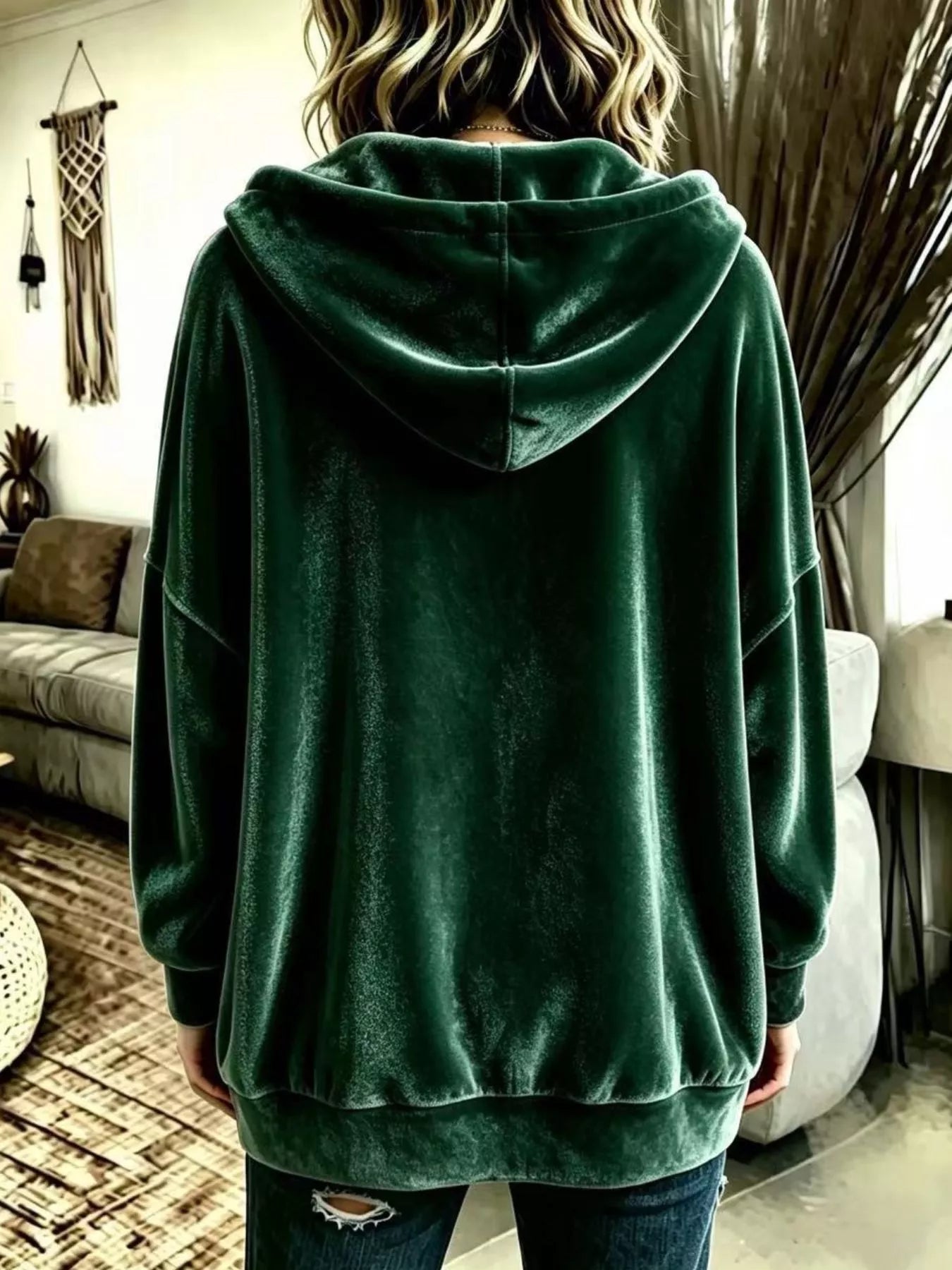 Trendsi Full Size Casual Button-Down Hooded Outerwear Plus Size -
