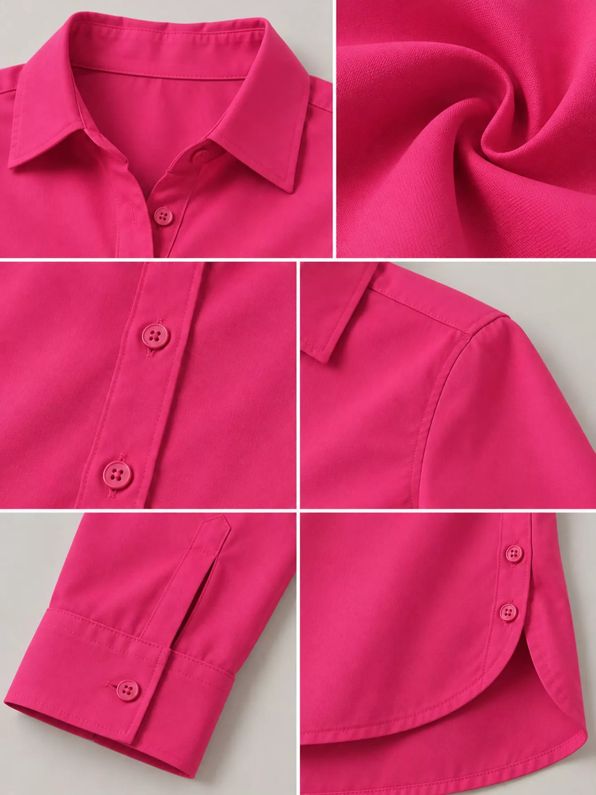 Button-Up Long Sleeve Shirt — garment construction details