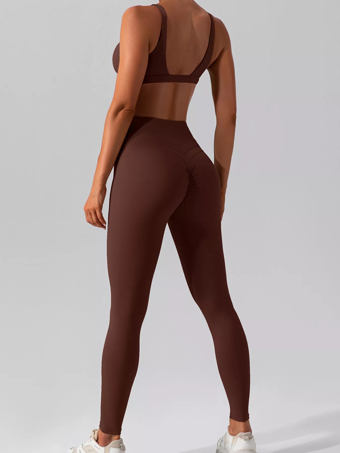 Trendsi V-Neck Tank and High-Waisted Seamless Pants Active Set -