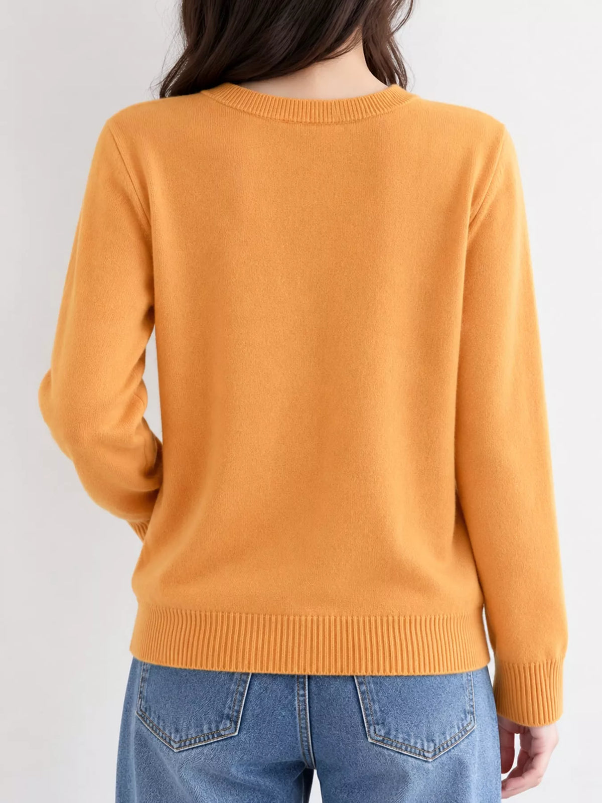 Button-down cardigan, mustard back