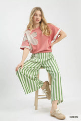 Trendsi Umgee Vertical Stripe Wide Leg Pants -