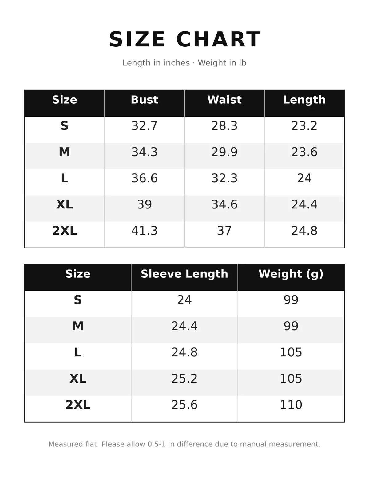 Size chart for sheer floral lace long sleeve top with scalloped V-neck
