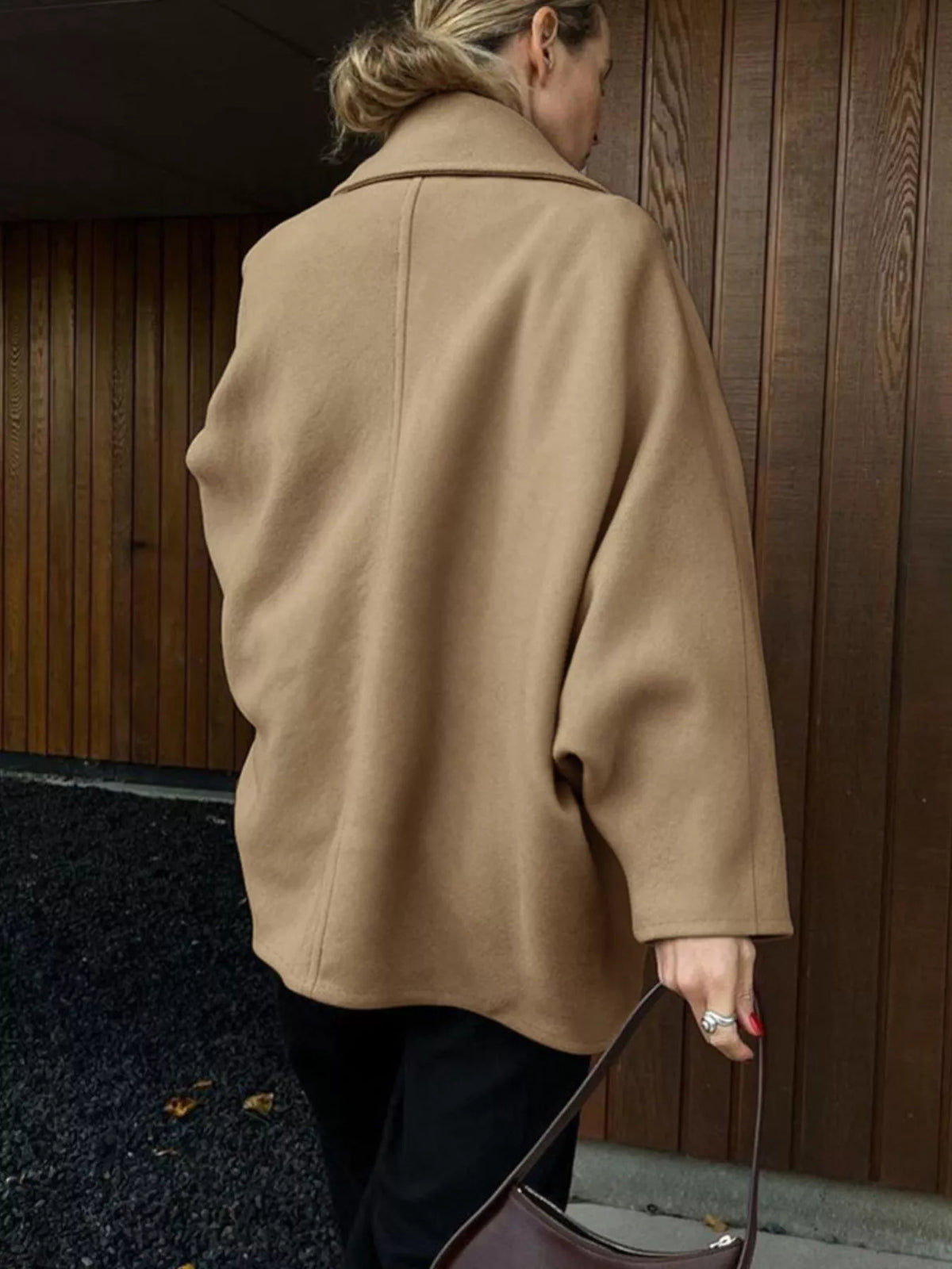 Trendsi Button Up Long Sleeve Coat -