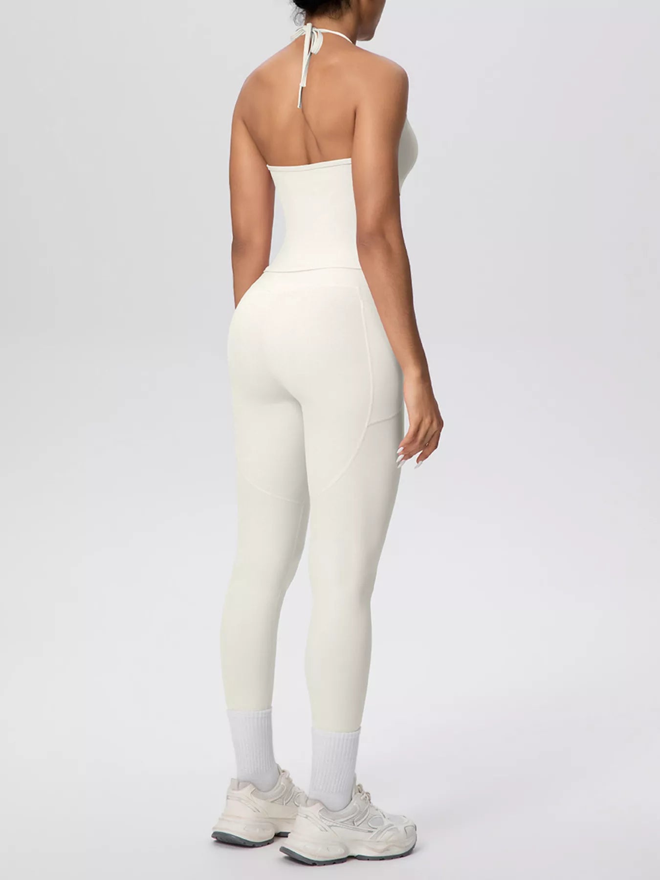 Trendsi Halter Neck Cami and High-Waisted Leggings Active Set -