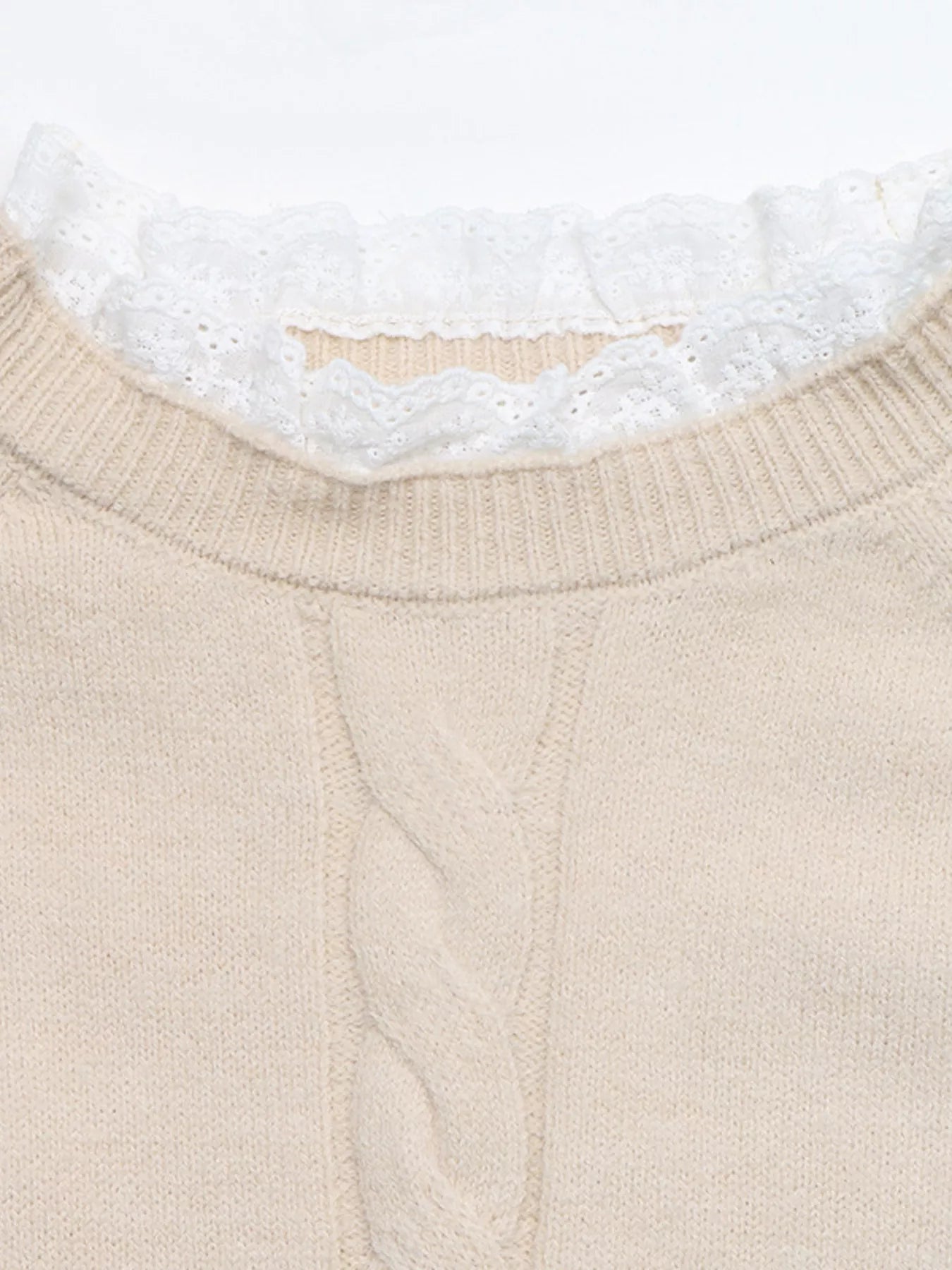 Trendsi Cable Knit Raglan Sleeve Sweater Dress -