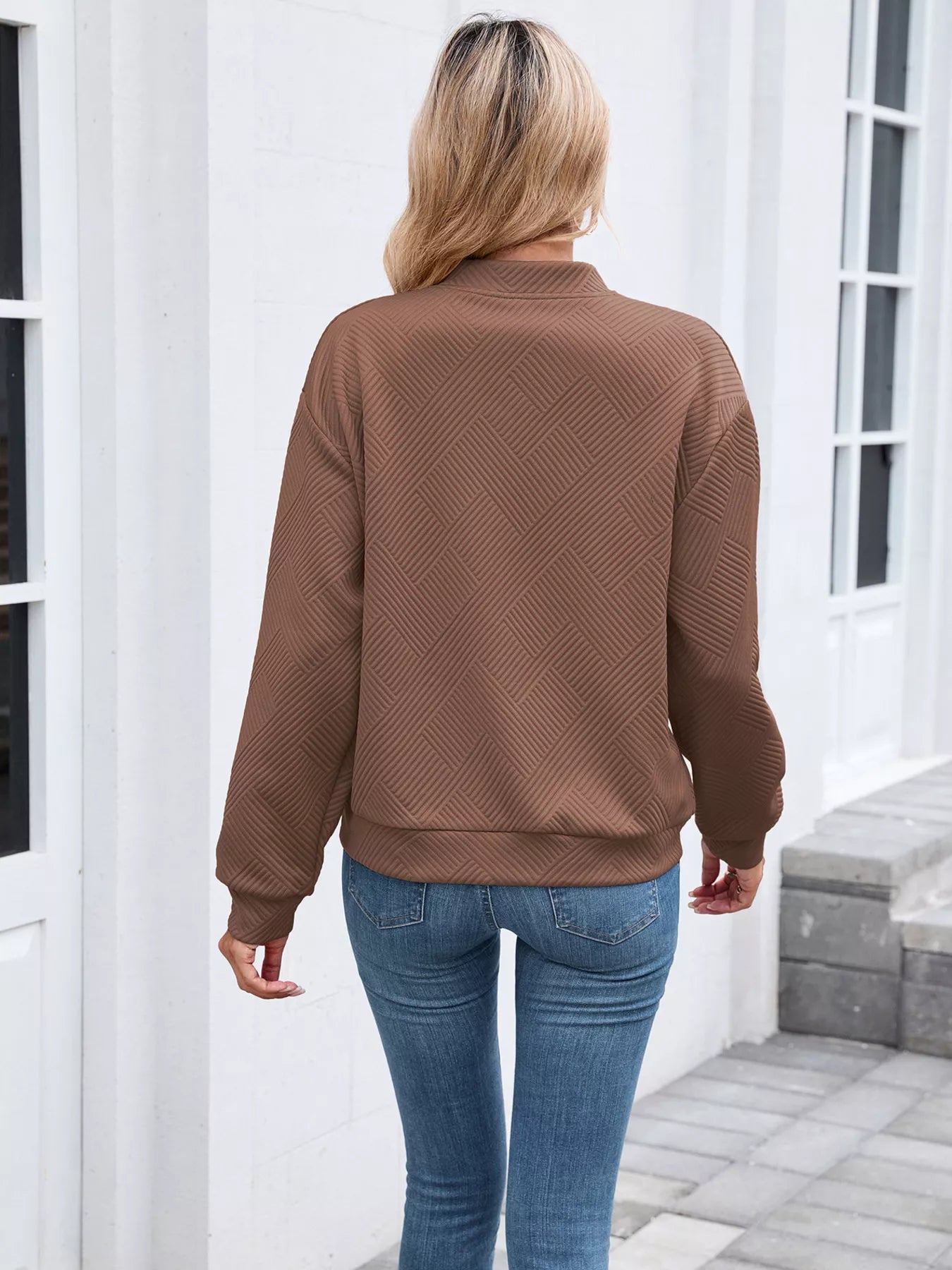 Trendsi Textured Zip Up Jacket -
