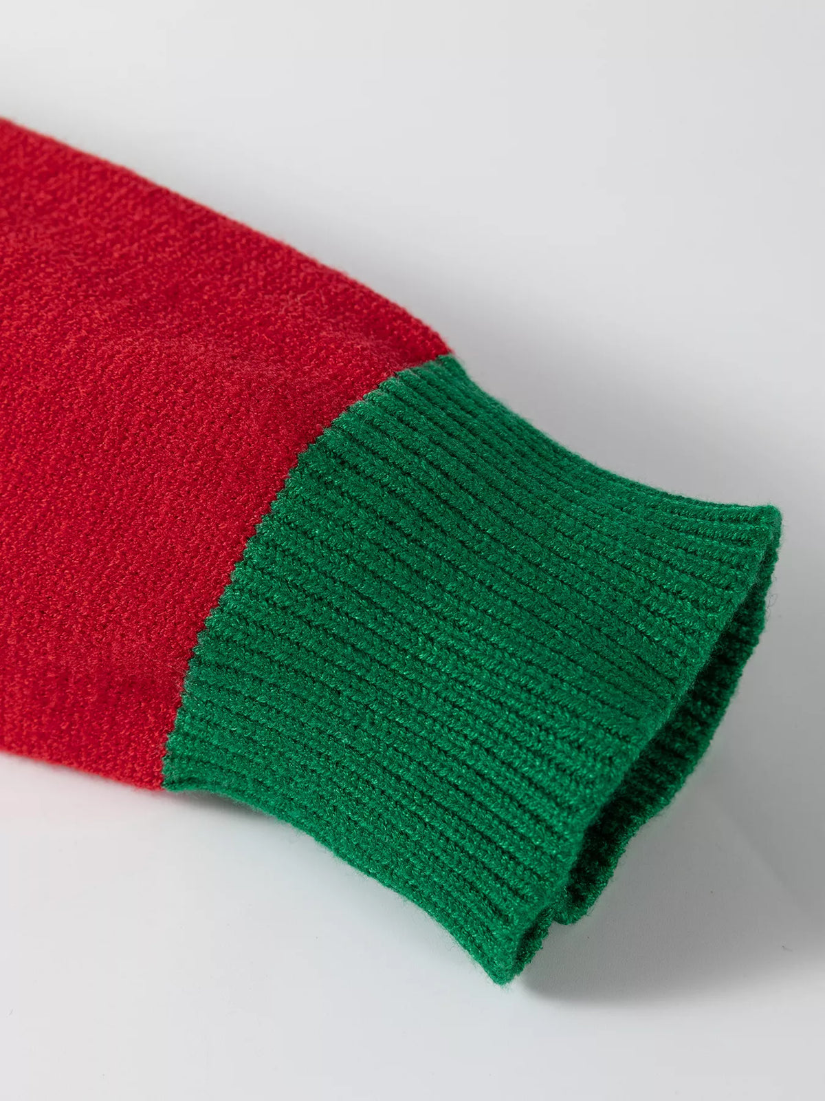 Striped Holly Jolly Sequin Sweater — construction details
