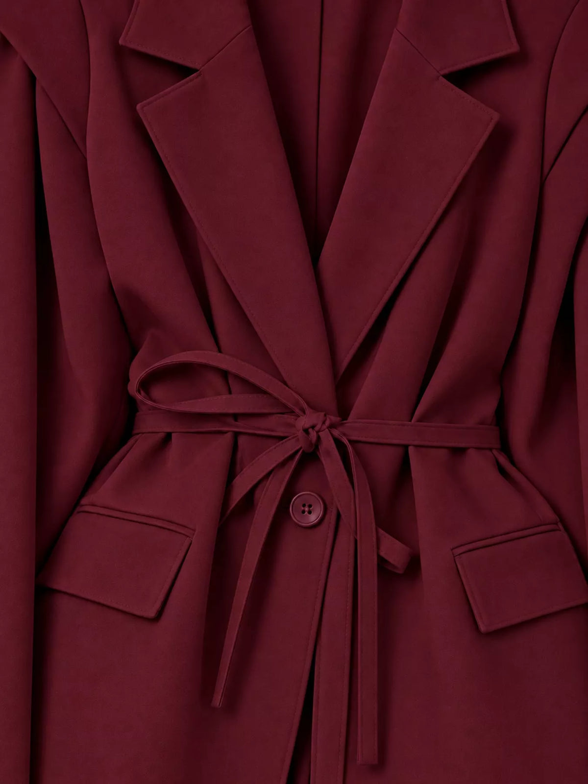 Collared long sleeve blazer, construction and design details