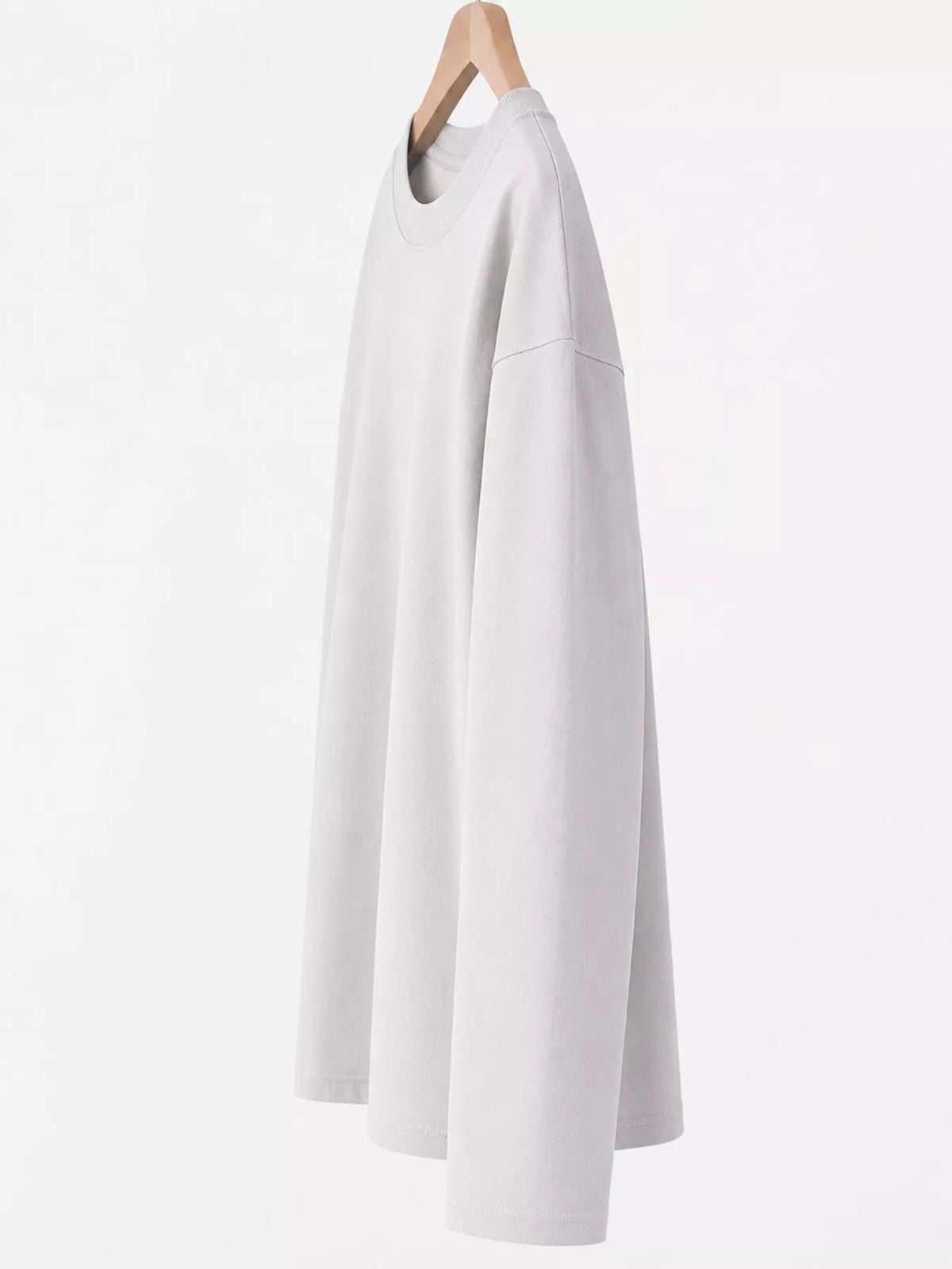 Solid Long-Sleeve Crew Neck T-Shirt — side view