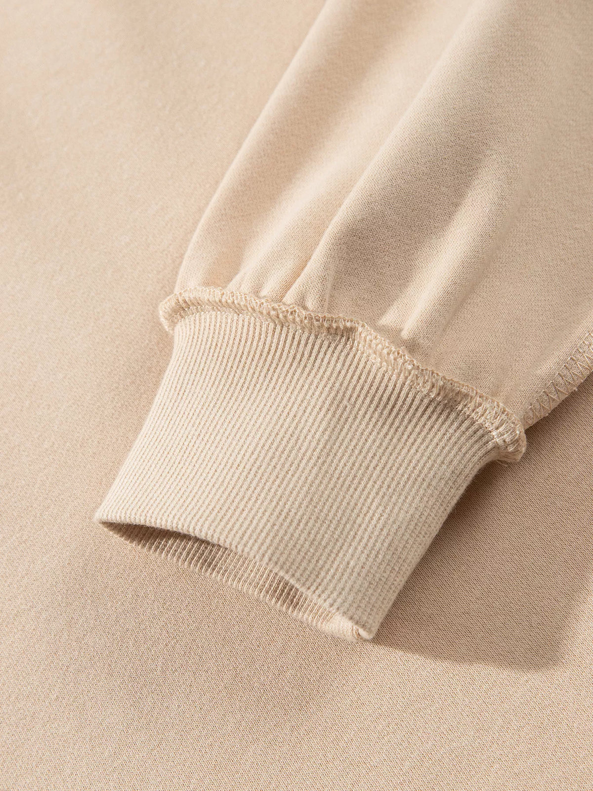 STATE Graphic Exposed Seam Mock Neck Sweatshirt — construction details