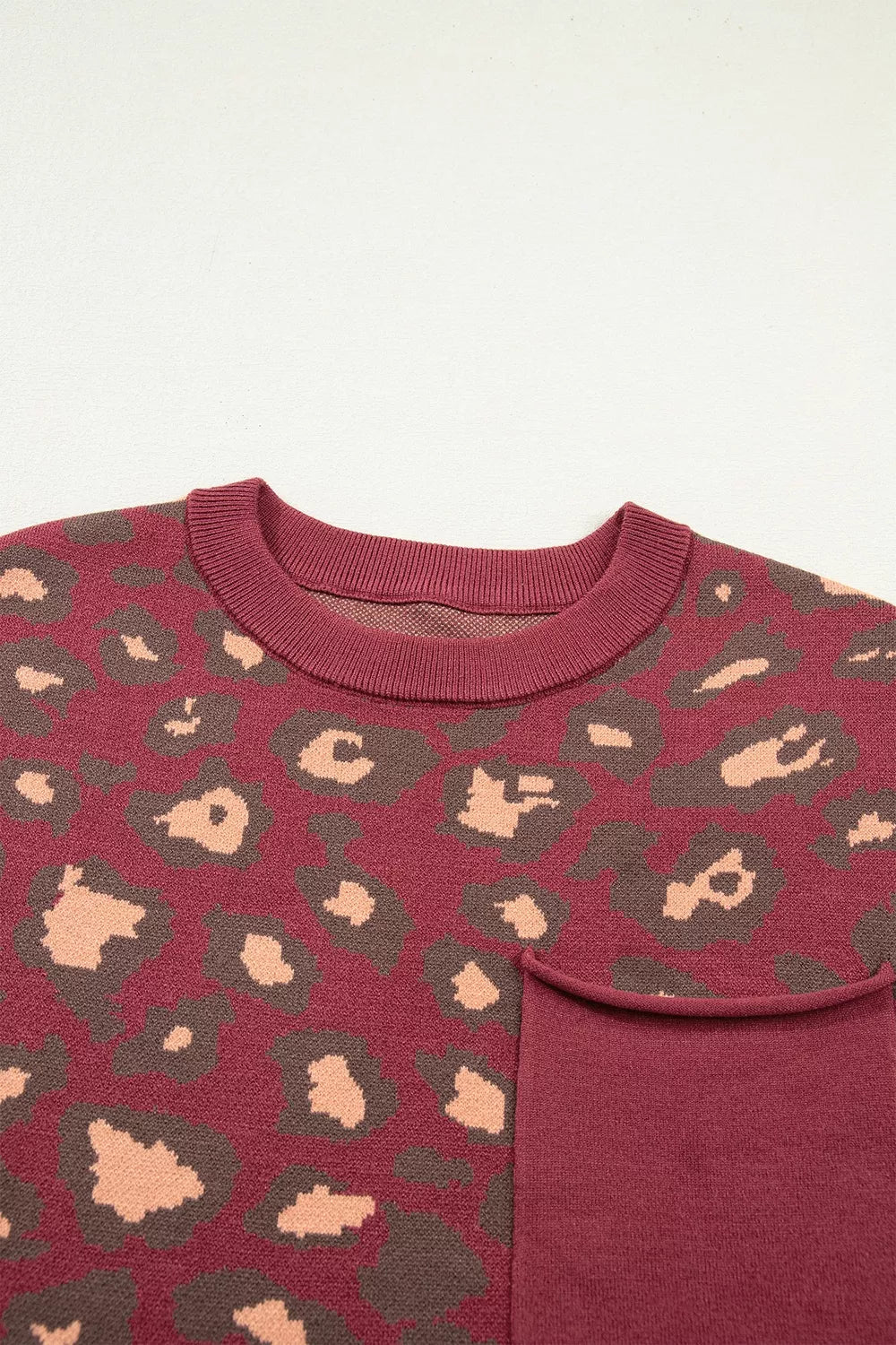 Trendsi Leopard Print Cap Sleeve Knit Top -