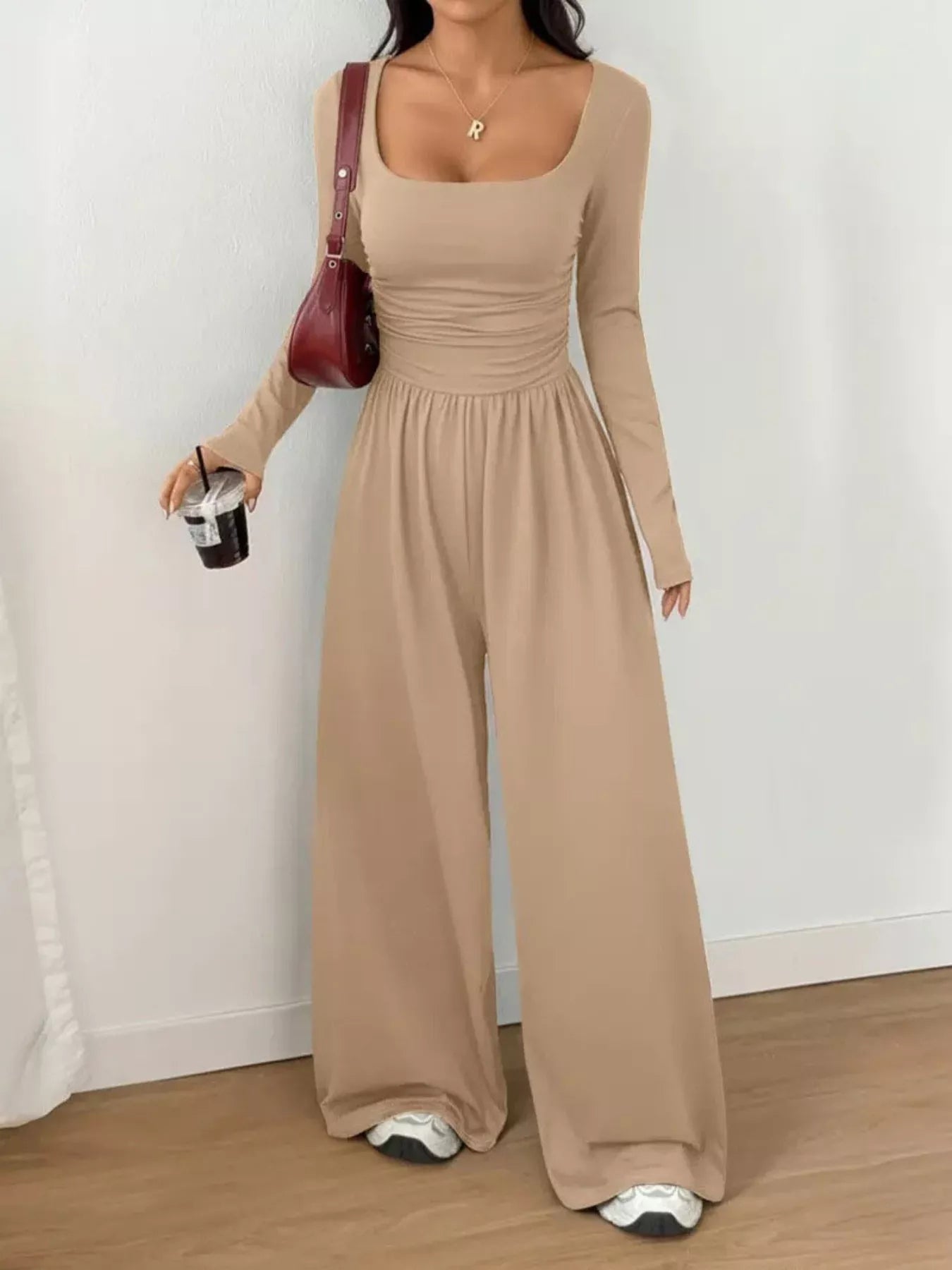 Trendsi Scoop Neck Wide Leg Jumpsuit -