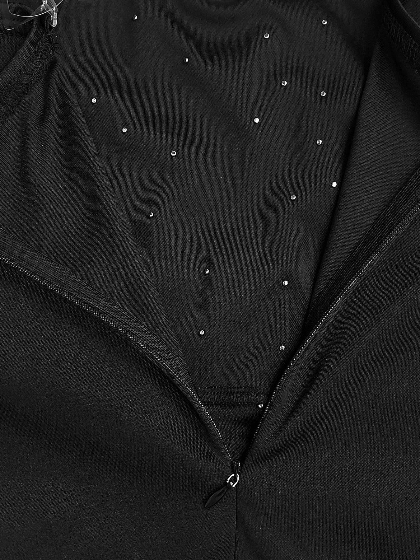 Trendsi Rhinestone Pearl Detail One-Shoulder Mermaid Maxi Dress -