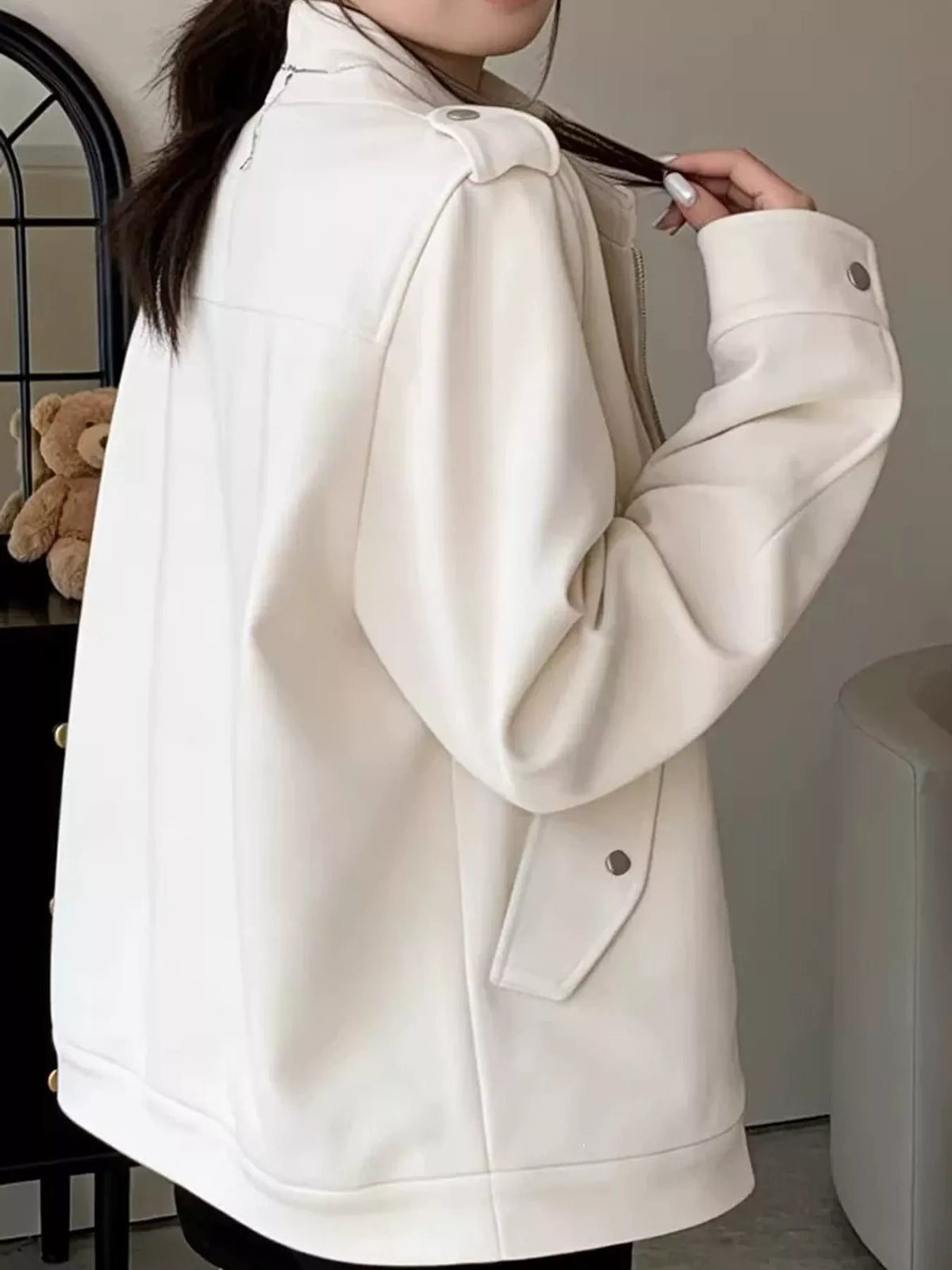 Off-White asymmetric zip up jacket